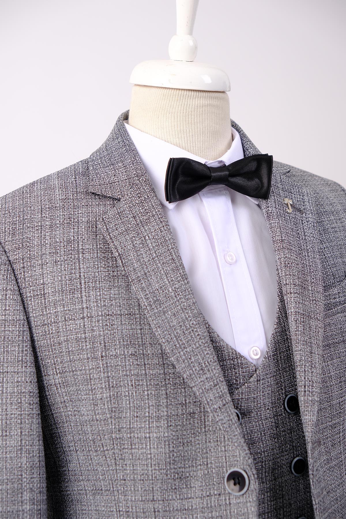 Doctor Junior Slim Fit Erkek Çocuk Üç Parça Takım Elbise