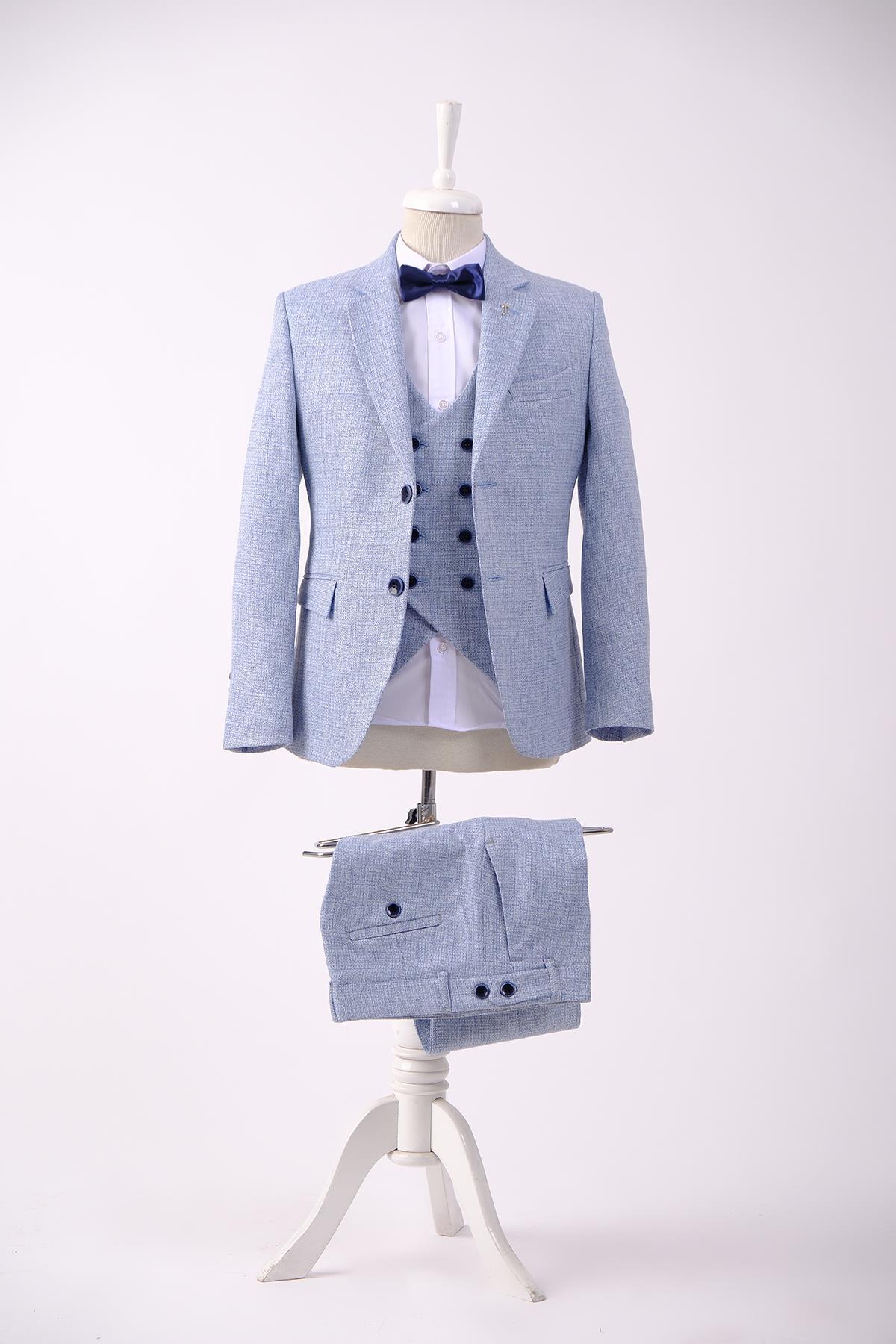 Doctor Junior Slim Fit Erkek Çocuk Üç Parça Takım Elbise