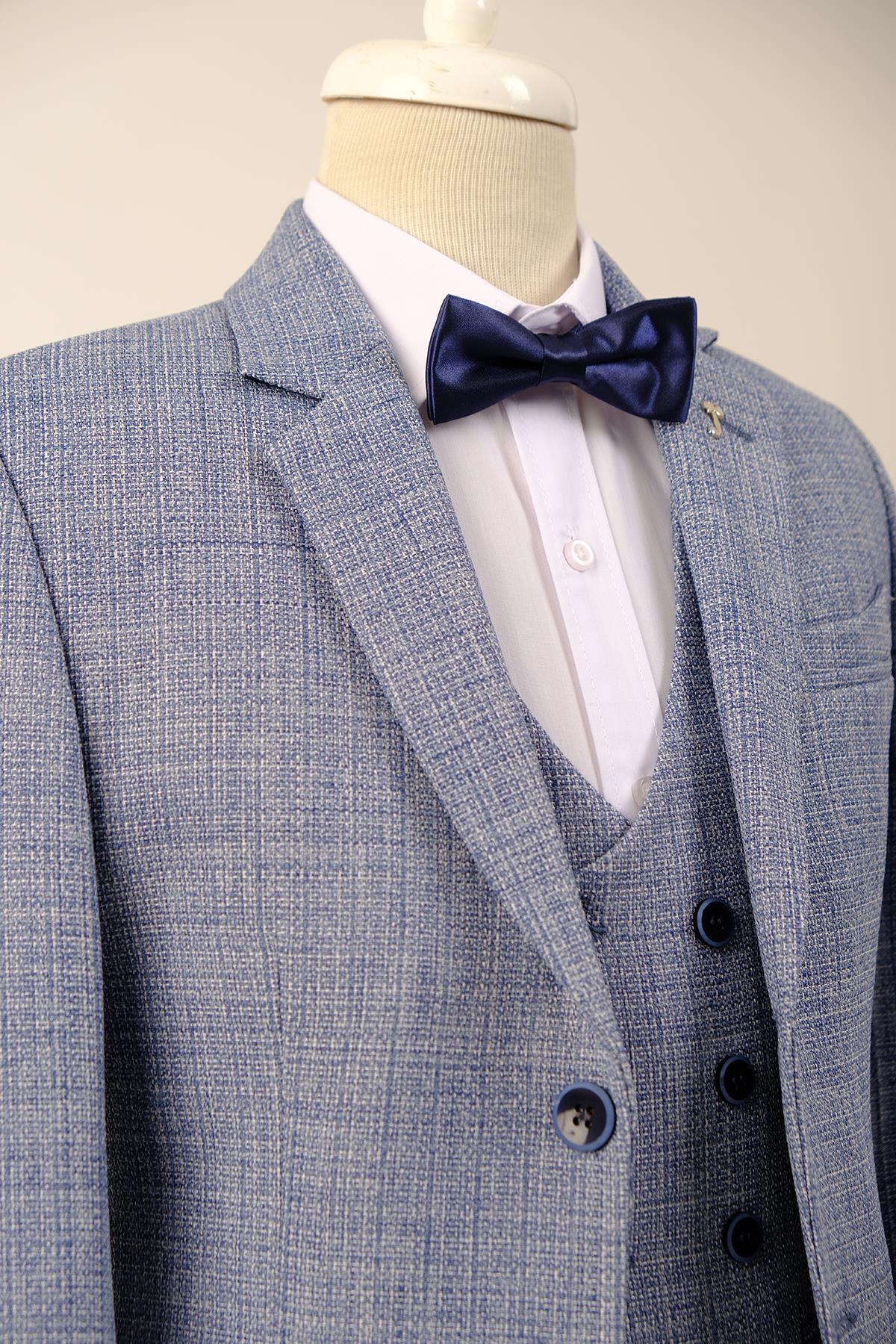 Doctor Junior Slim Fit Erkek Çocuk Üç Parça Takım Elbise