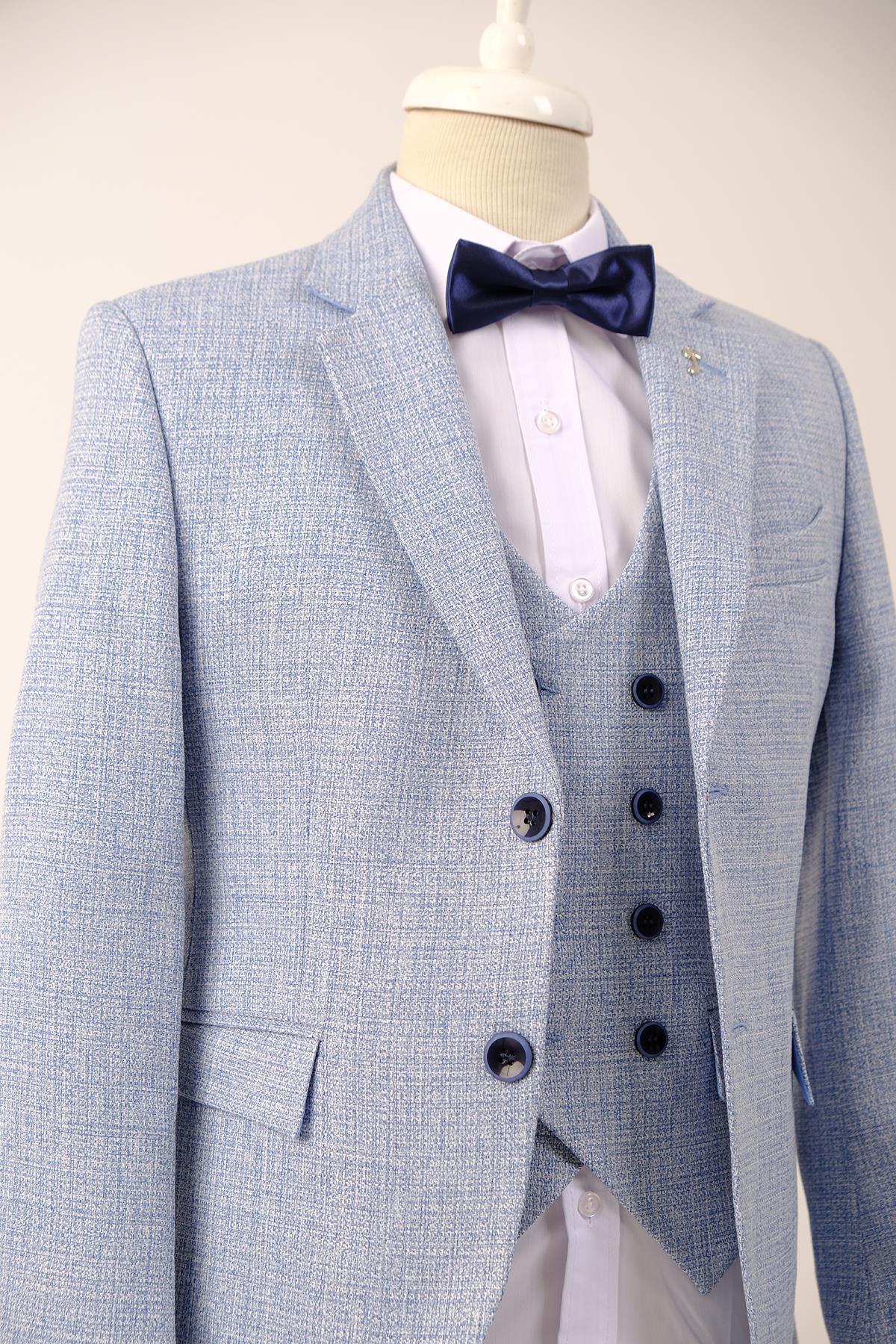 Doctor Junior Slim Fit Erkek Çocuk Üç Parça Takım Elbise