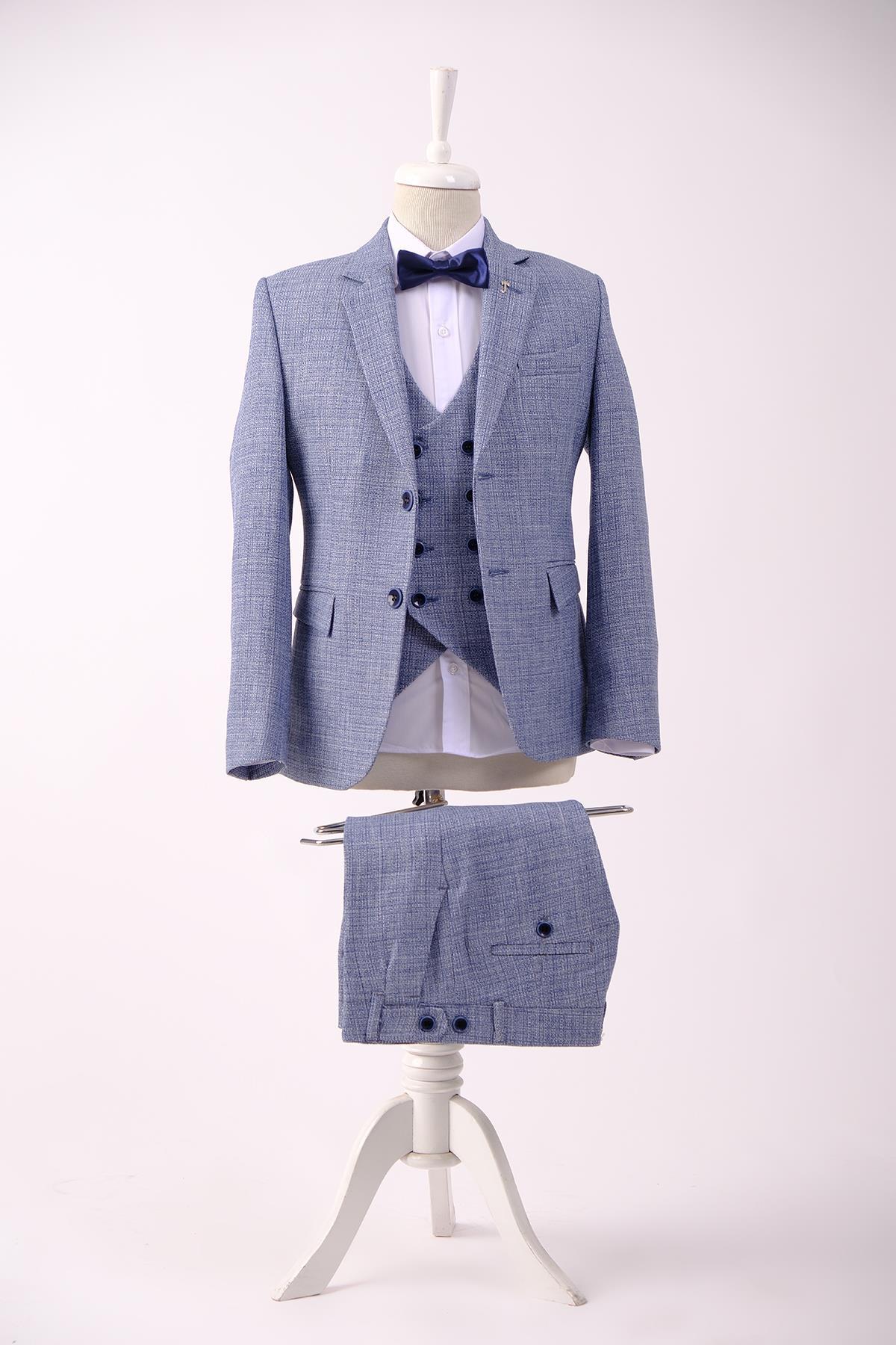 Doctor Junior Slim Fit Erkek Çocuk Üç Parça Takım Elbise