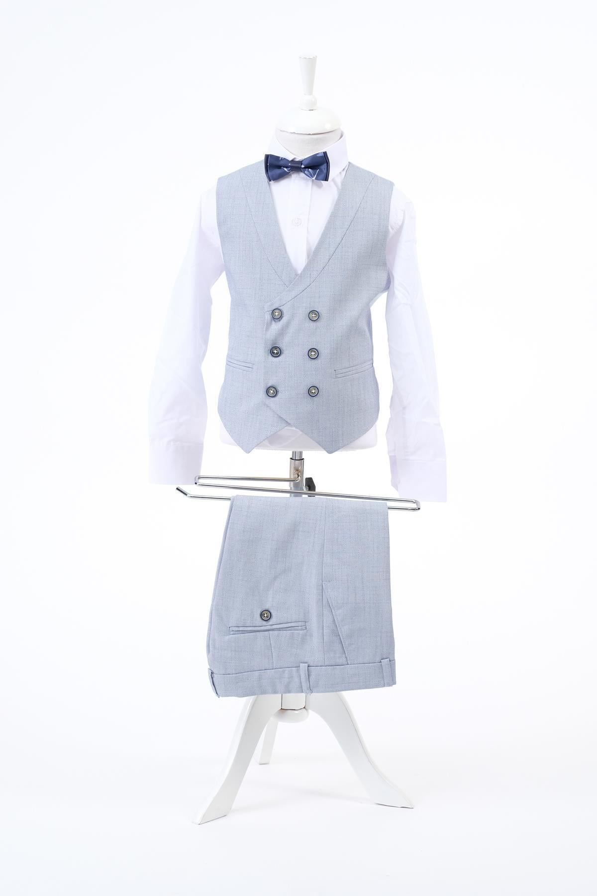 Doctor Junior Slim Fit Erkek Çocuk Zincir Detay Takım Elbise