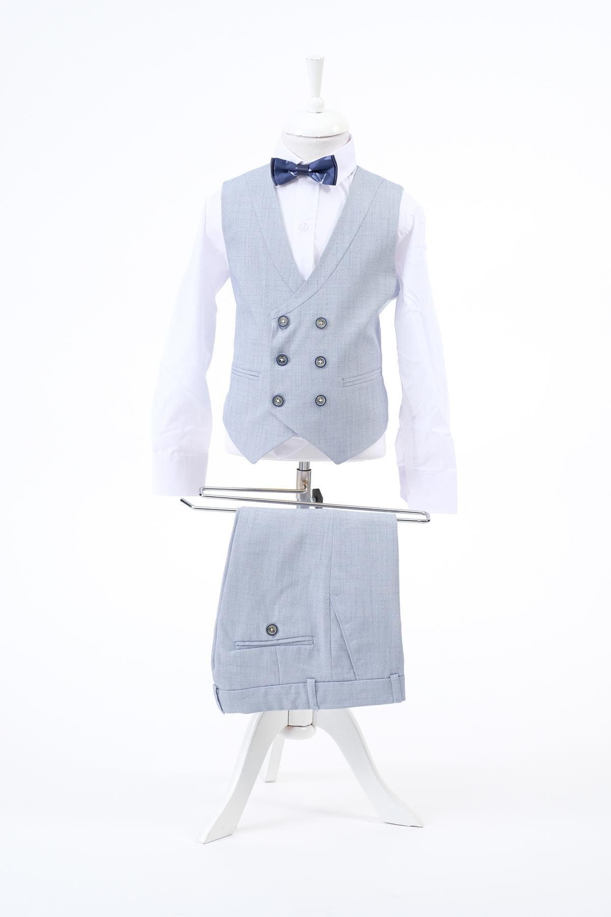 Doctor Junior Slim Fit Erkek Çocuk Zincir Detay Takım Elbise