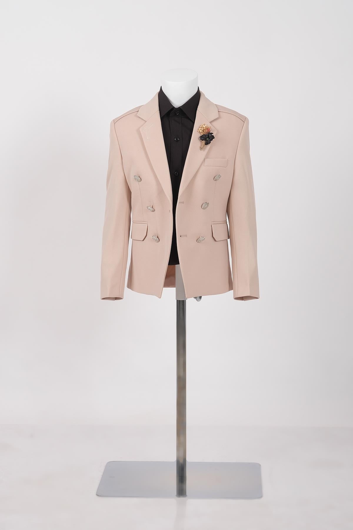 doctor junior slim fit kruvaze erkek çocuk  ceket 