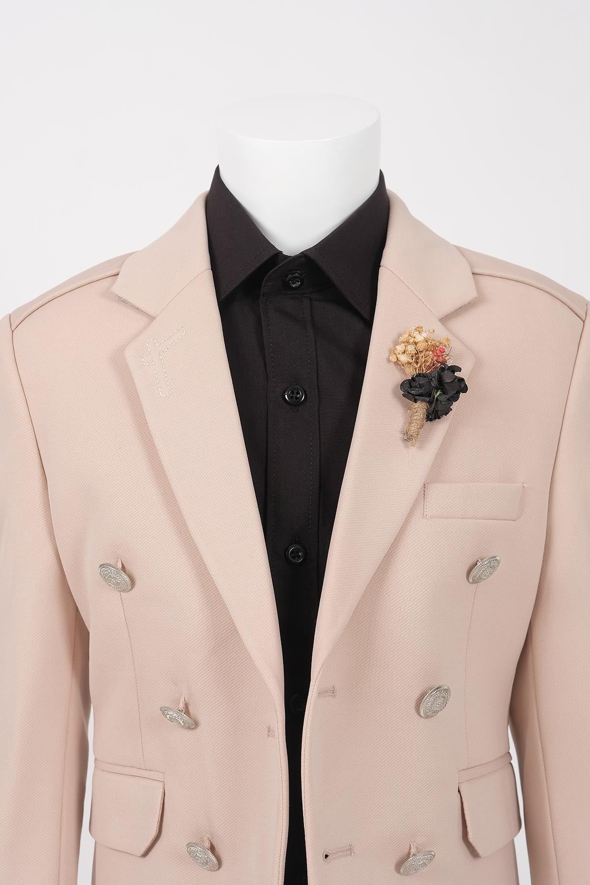 Doctor Junior Slim Fit Kruvaze Erkek Çocuk Ceket_mnvs01423