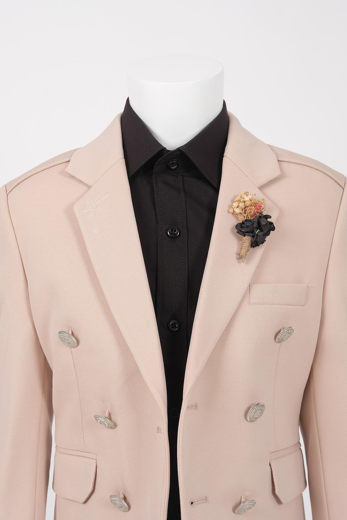 Doctor Junior Slim Fit Kruvaze Erkek Çocuk Ceket_mnvs01423