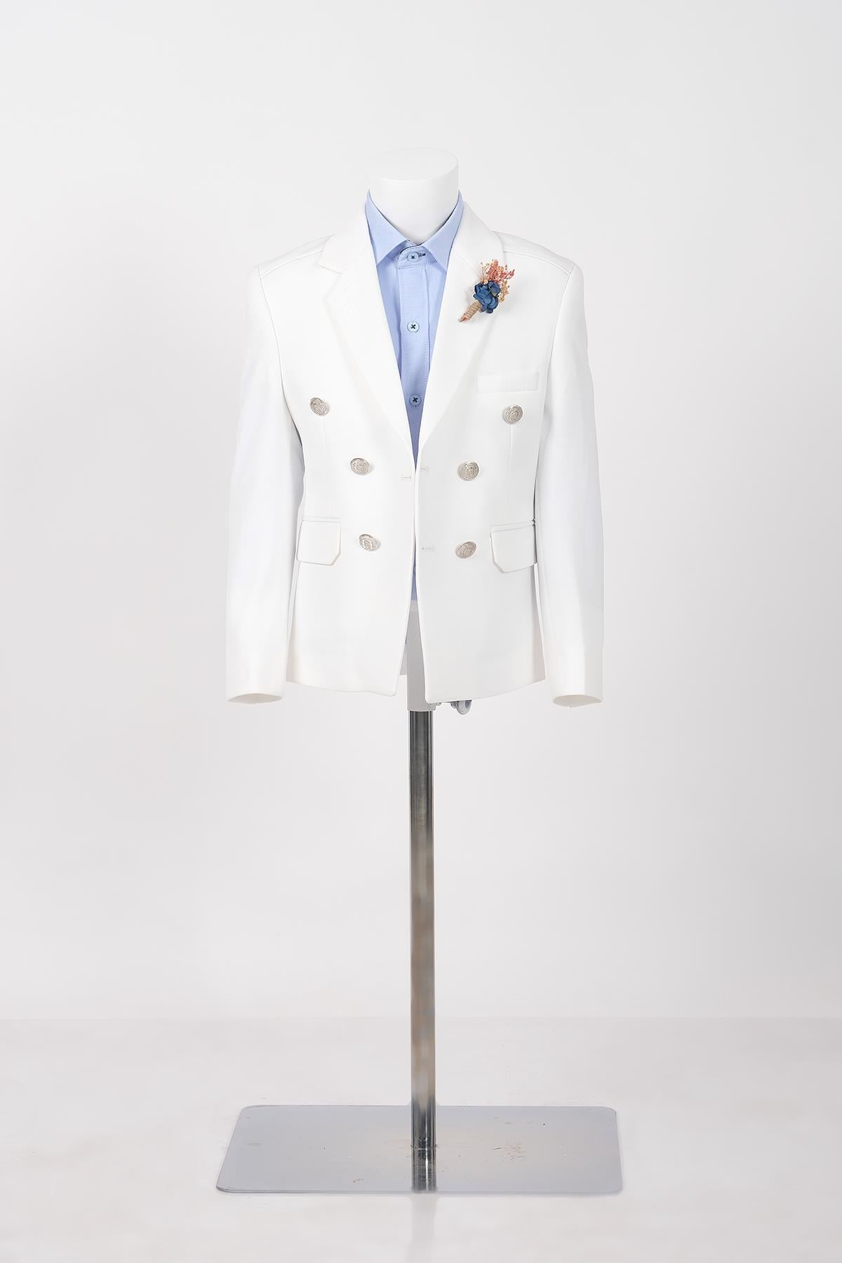 doctor junior slim fit kruvaze erkek çocuk  ceket 
