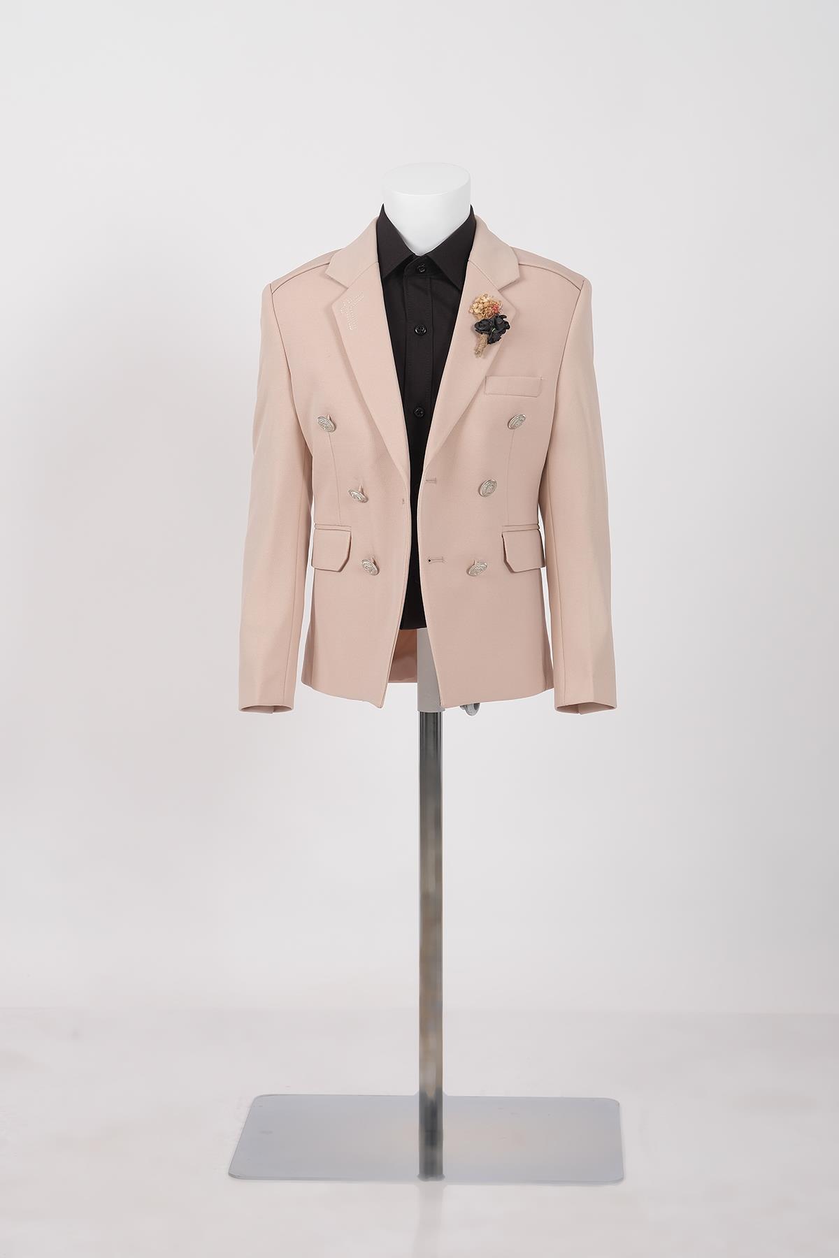 doctor junior slim fit kruvaze erkek çocuk  ceket 