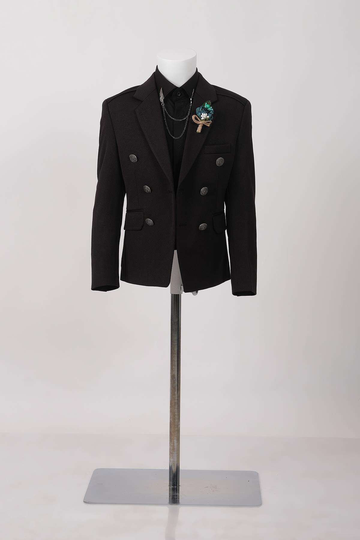 doctor junior slim fit kruvaze erkek çocuk  ceket 