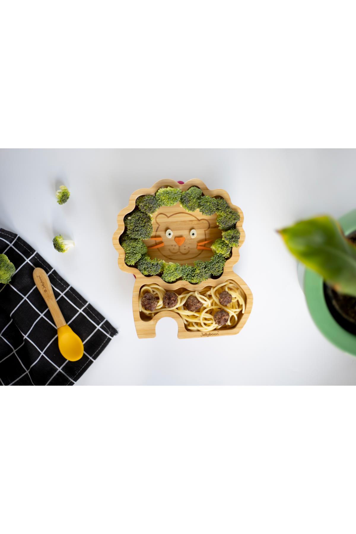 jellyboon bambu aslan vakumlu tabak (yeşil)