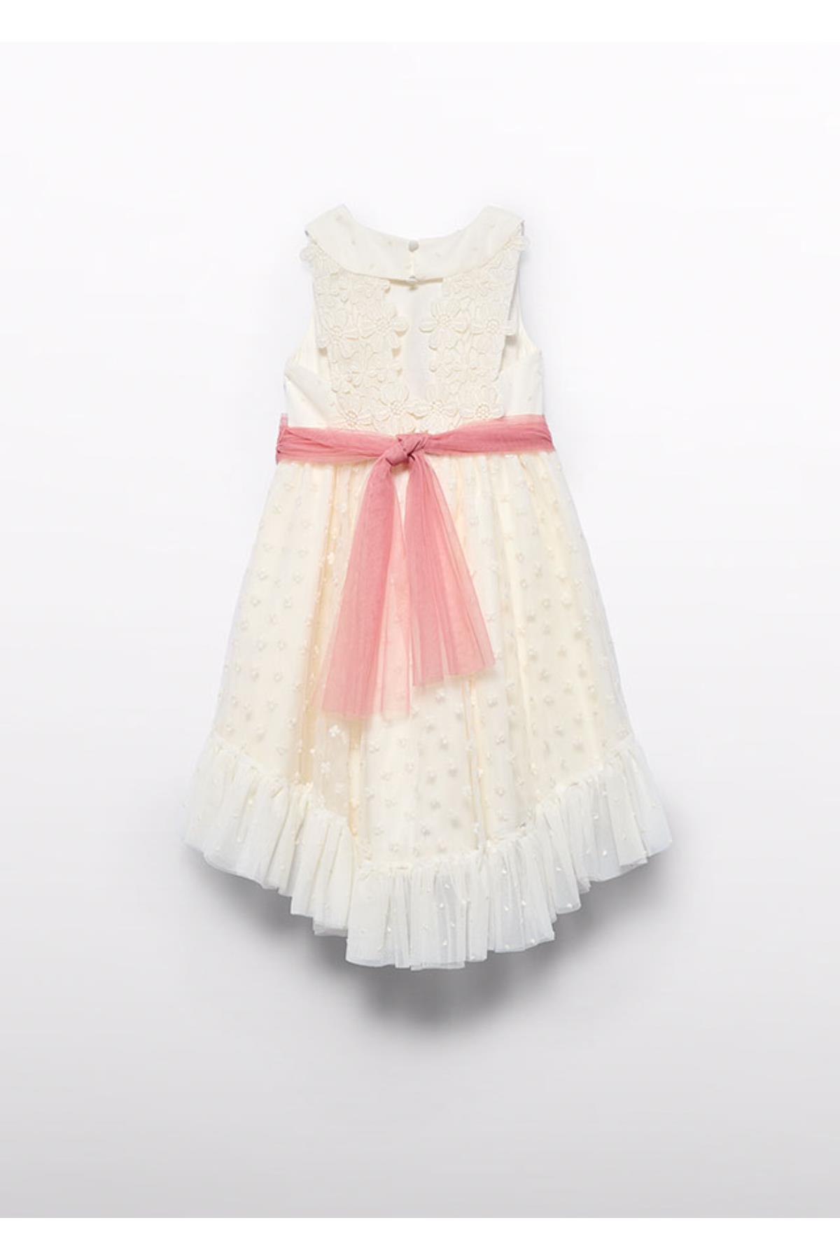 Mayoral Abel &Lula Dantelli Kuyruk Detaylı Kız Çocuk Elbise_mnvs5047