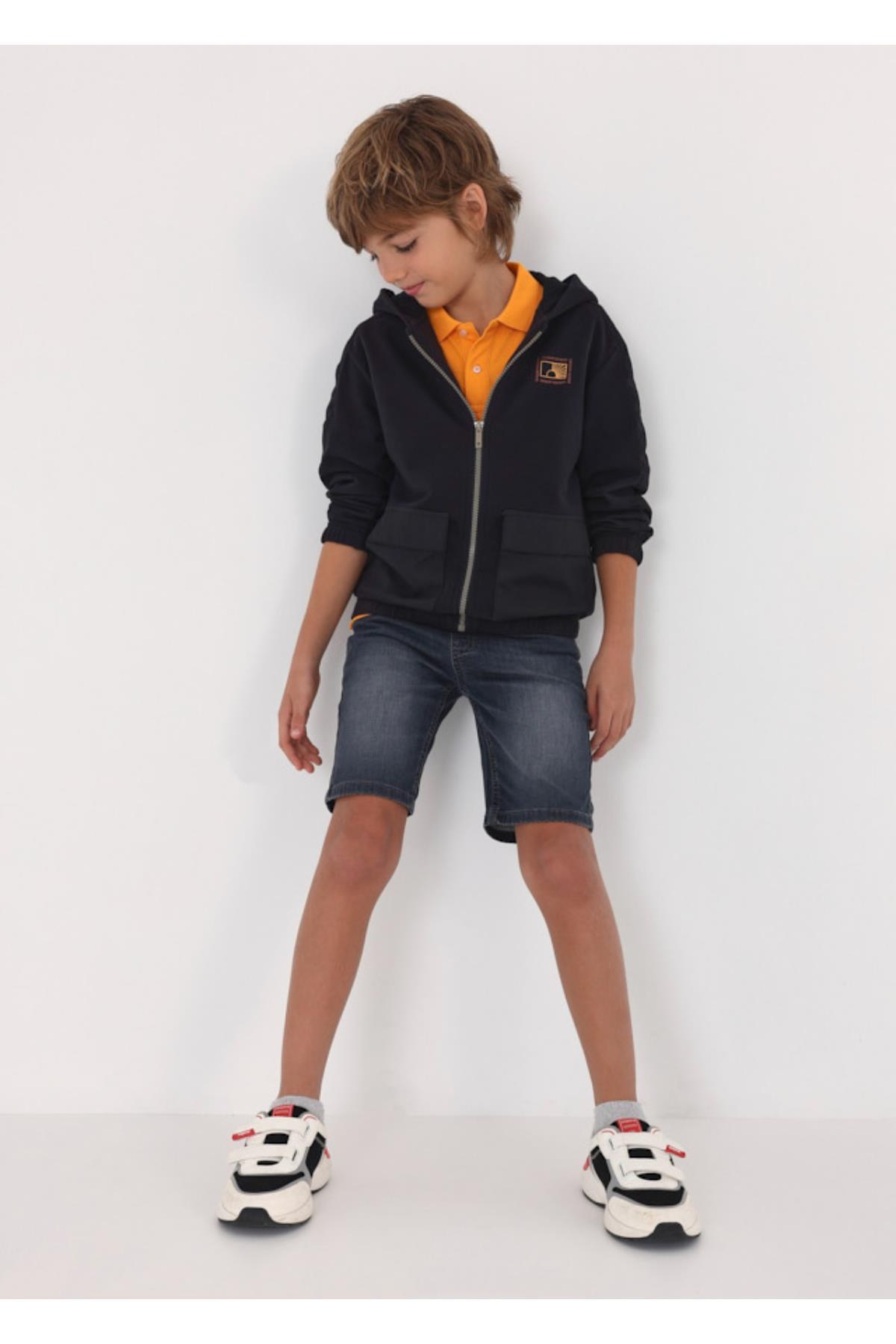 Mayoral Fermuarlı Kapüşonlu Erkek Çocuk Sweatshirt_mnvs6448