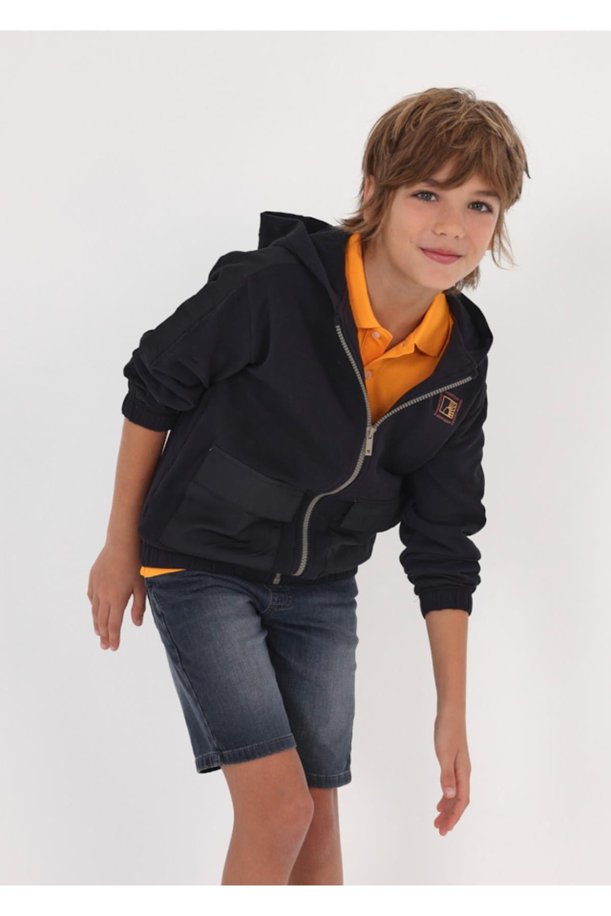 Mayoral Fermuarlı Kapüşonlu Erkek Çocuk Sweatshirt_mnvs6448