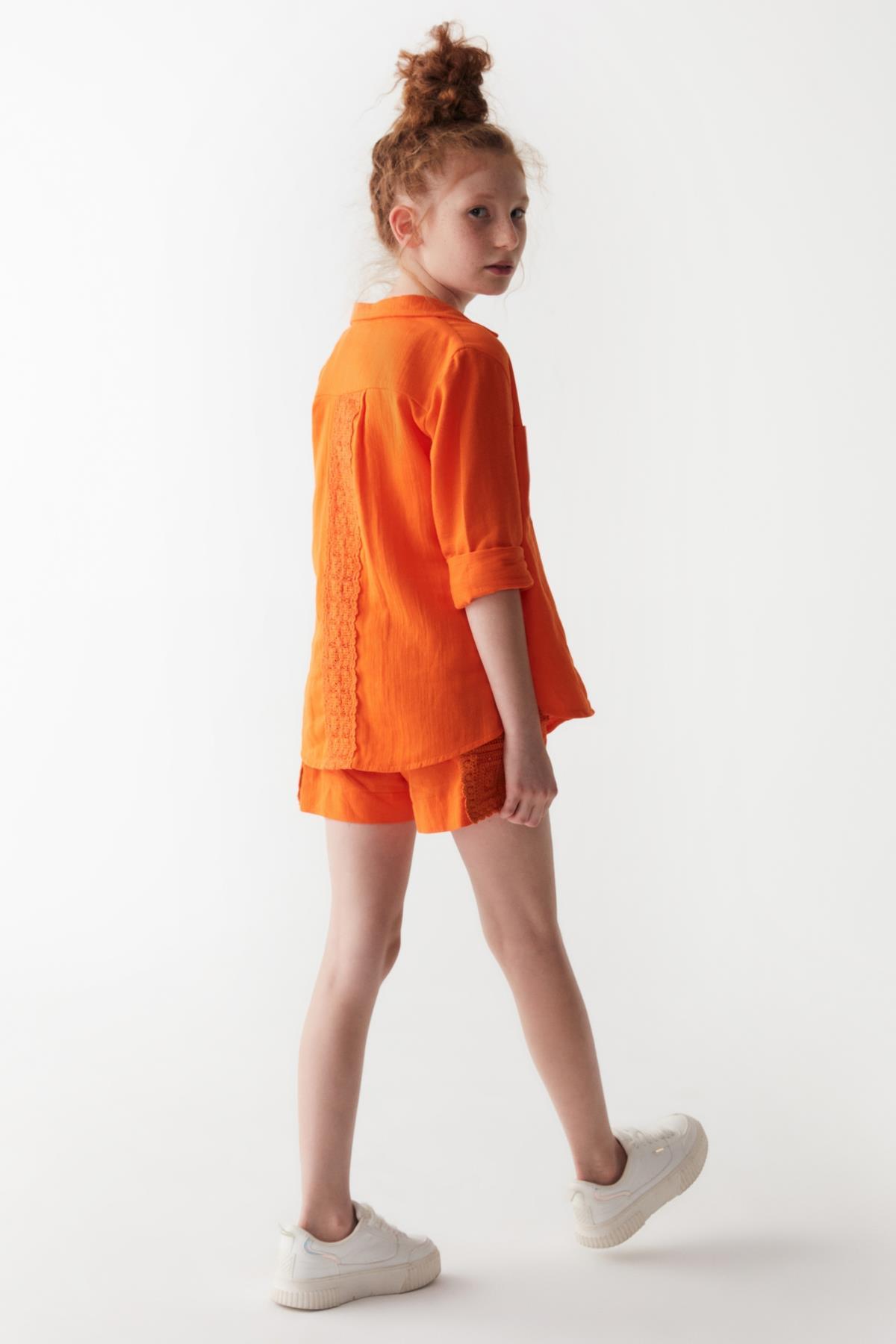 Nk Kids Mia 3'lü Gömlekli Kız Çocuk Şortlu Takım