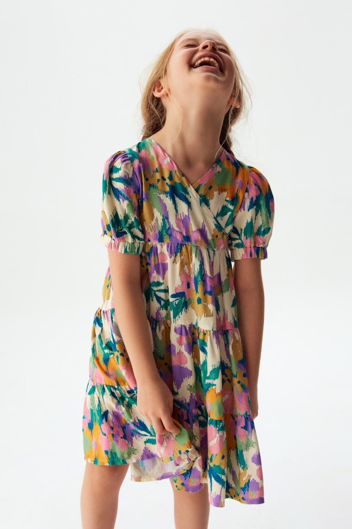 nk kids pastel kız çocuk elbise