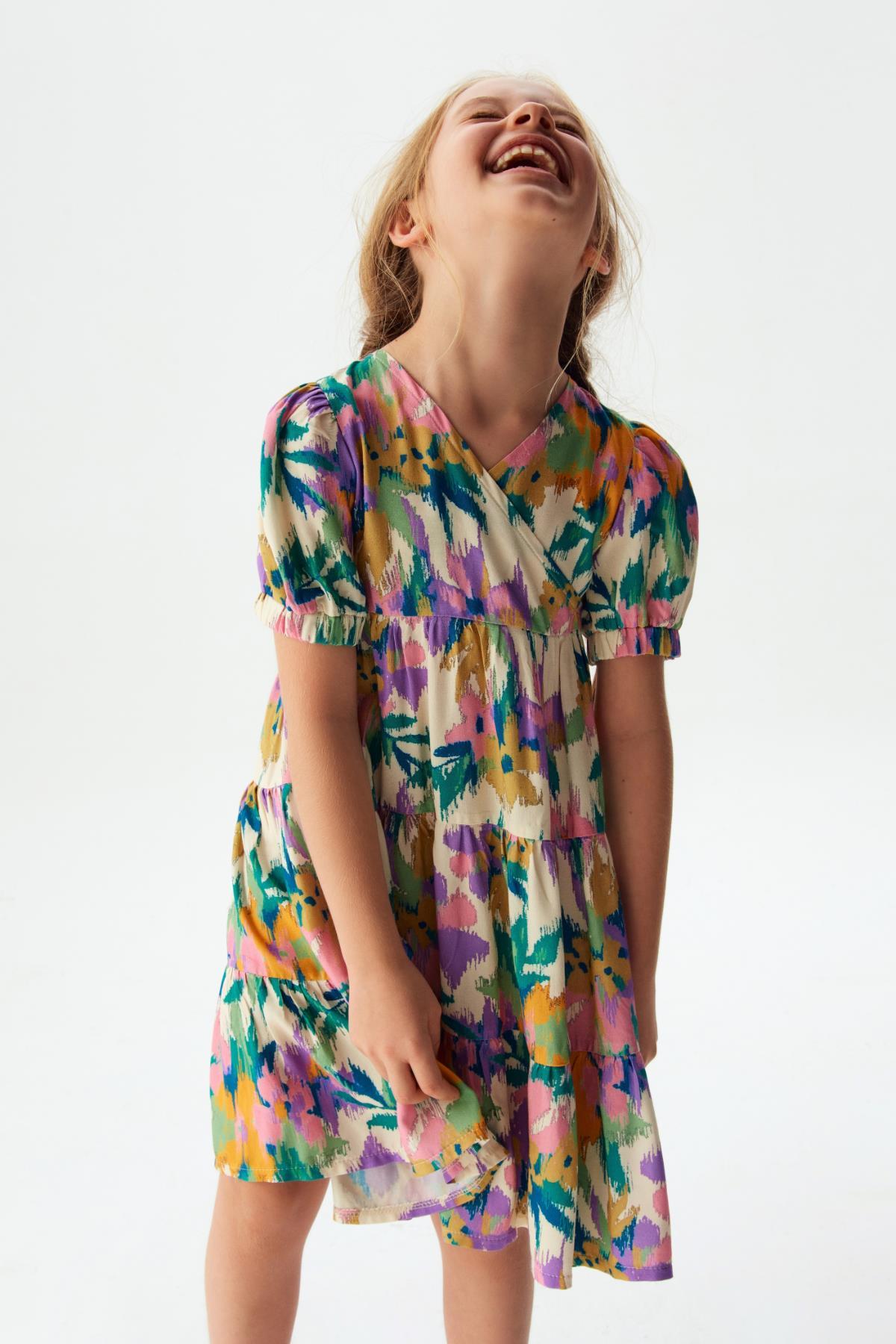 nk kids pastel kız çocuk elbise
