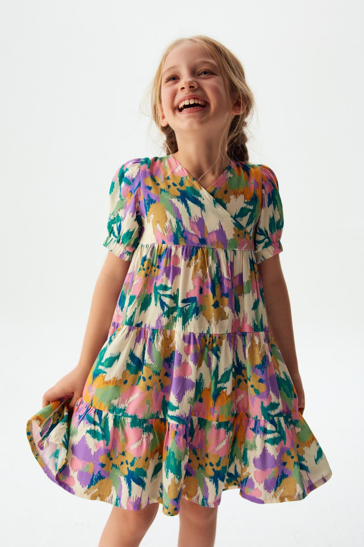 nk kids pastel kız çocuk elbise
