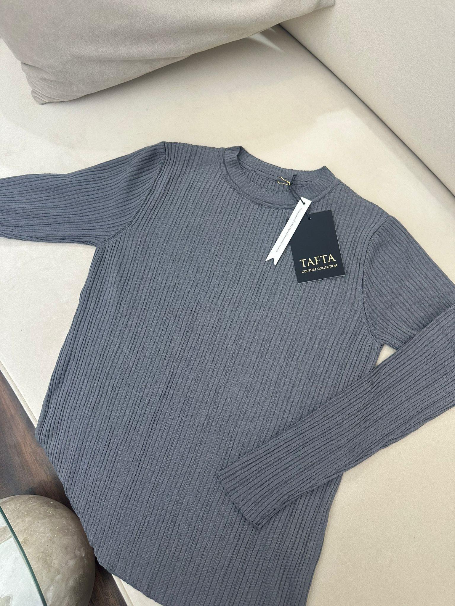 Basic Triko Kazak Gri