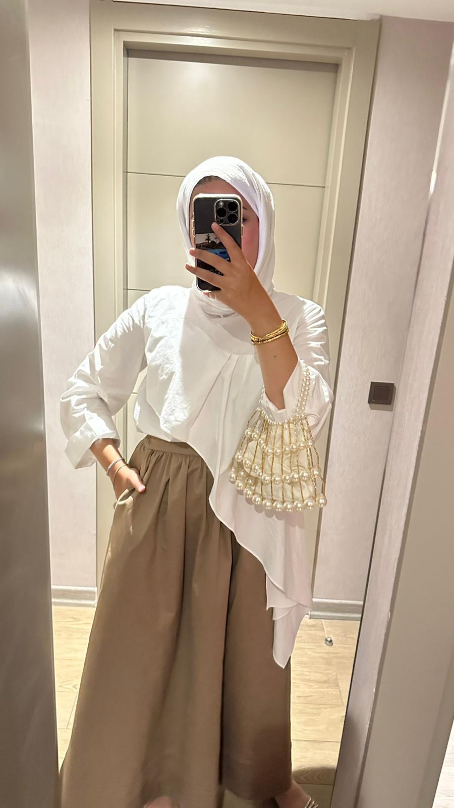Camel Gabardin Etek