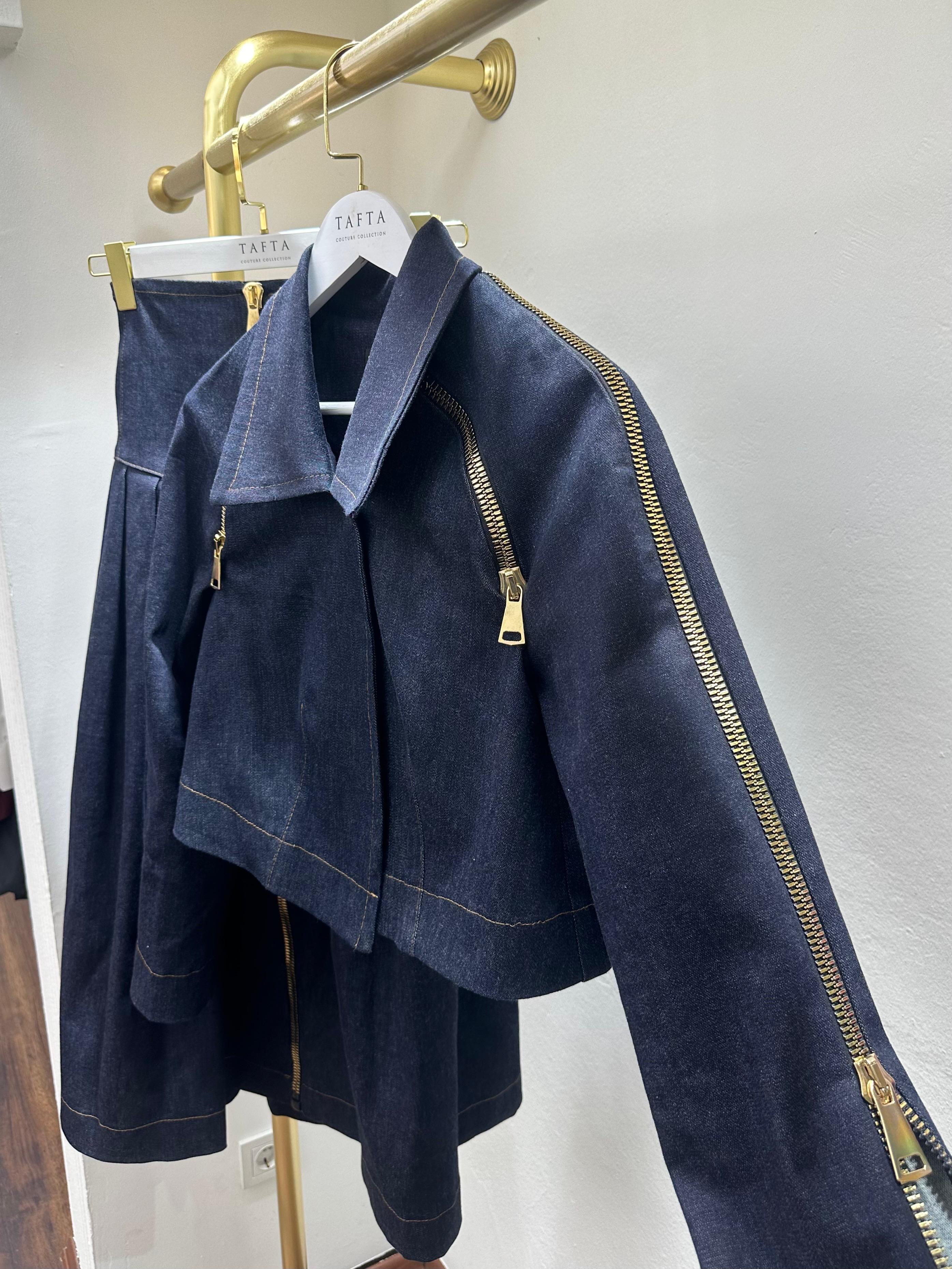 Midnight Gold Denim Ceket