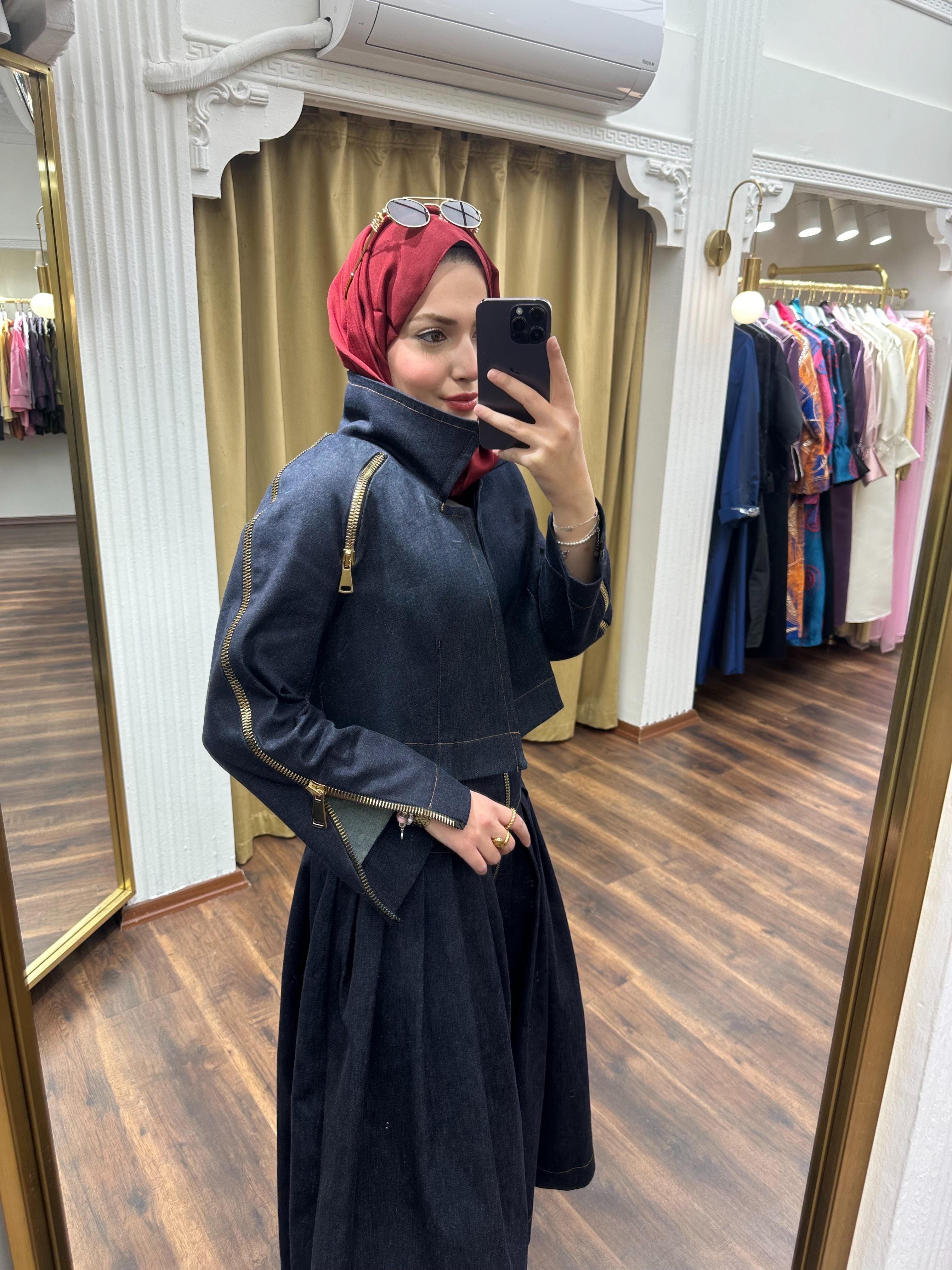 Midnight Gold Denim Ceket