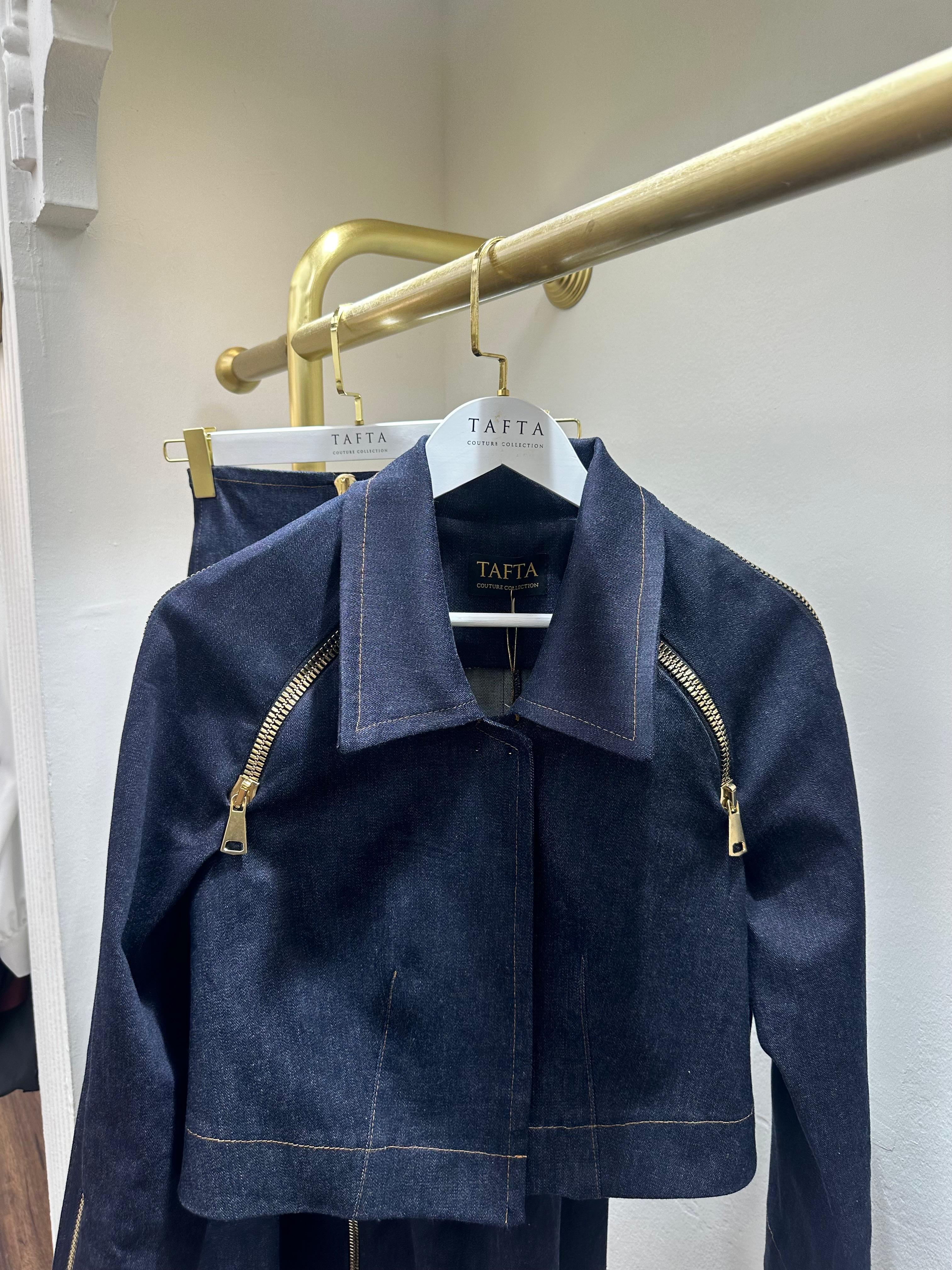 Midnight Gold Denim Ceket