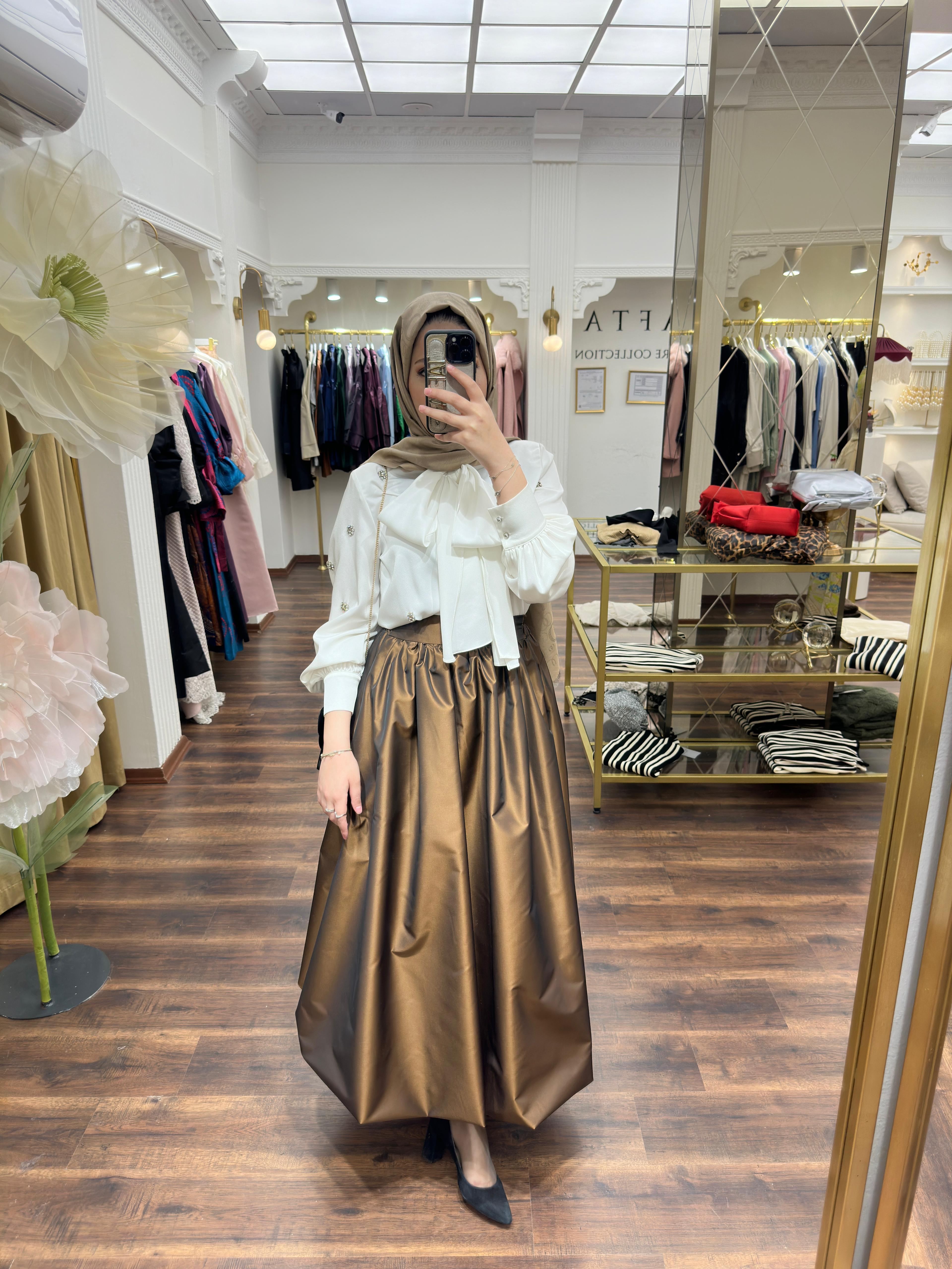 Tafta Balon Etek Acı Kahve