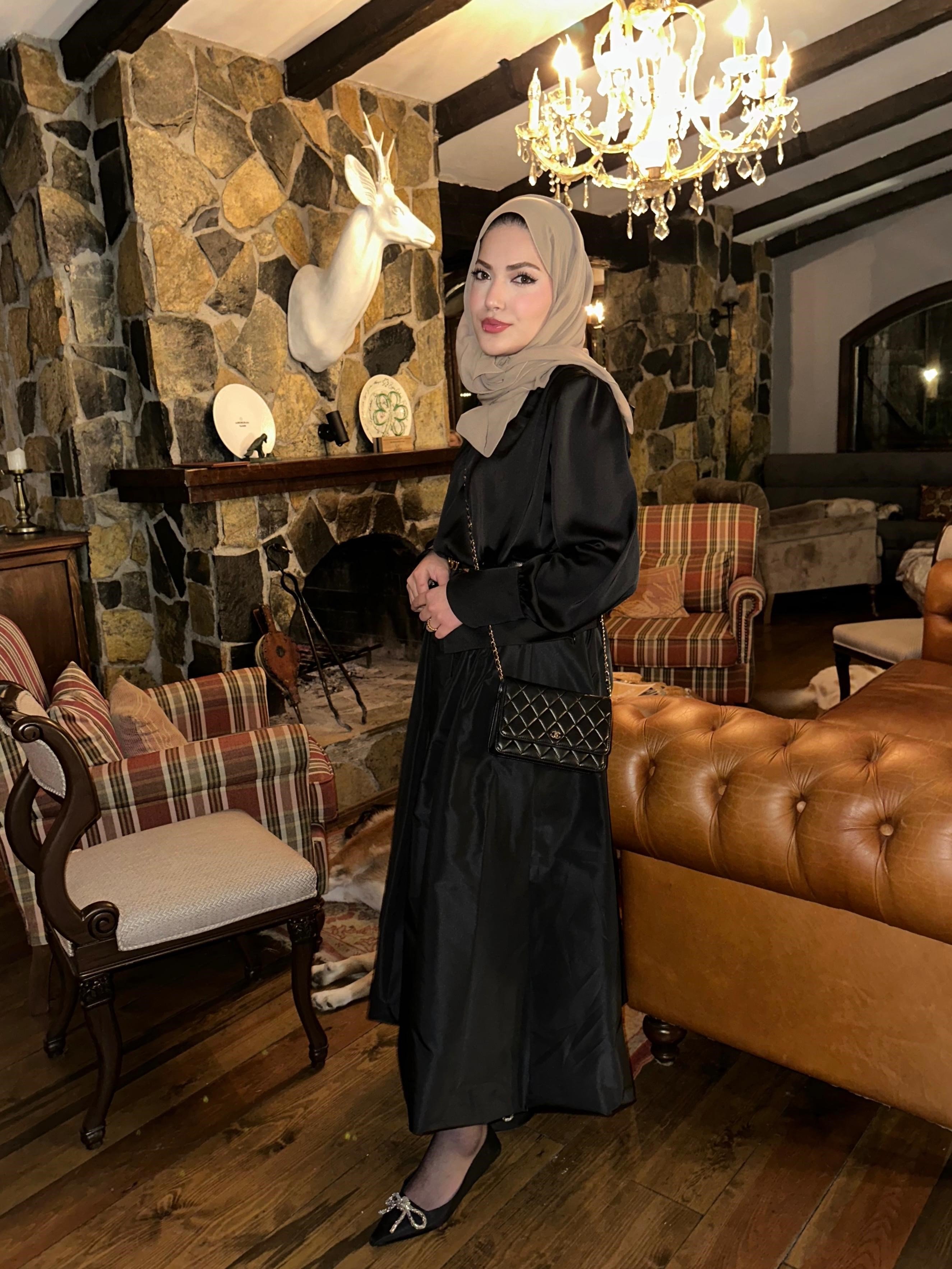 Tafta Balon Etek Siyah