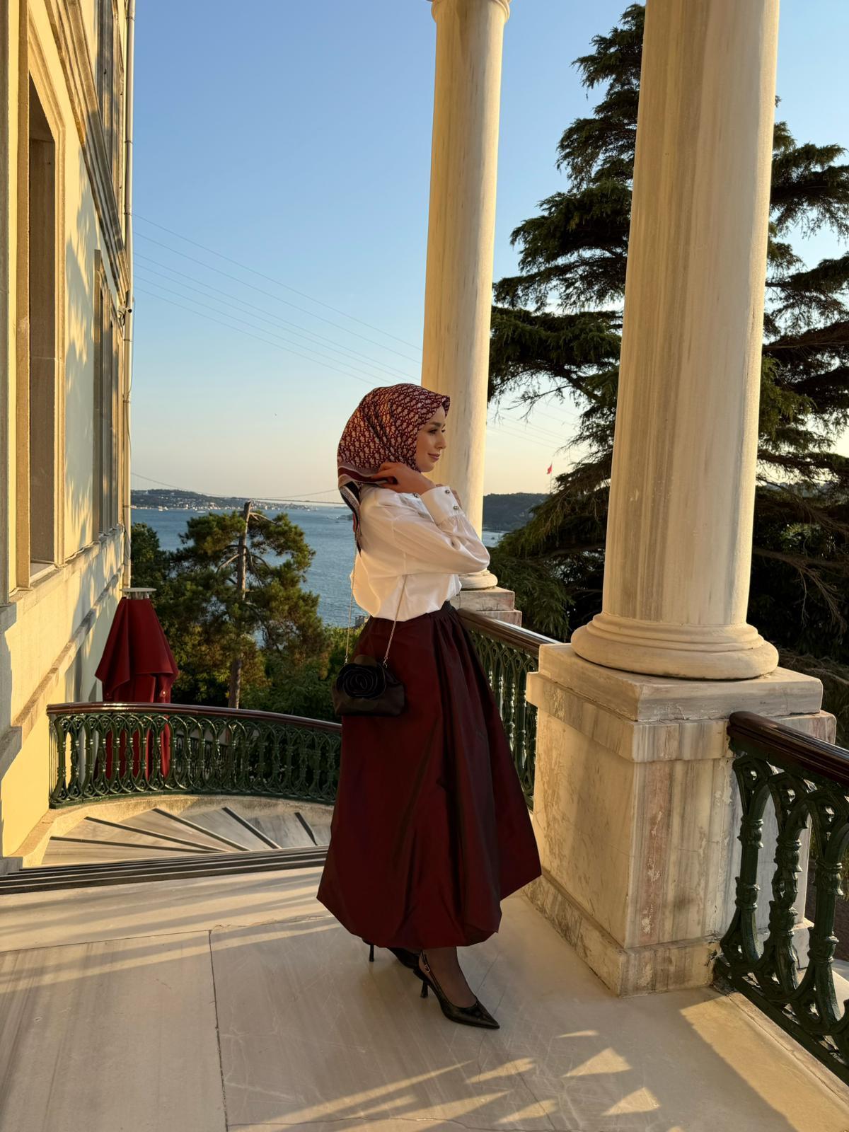 Tafta Balon Etek Vişne