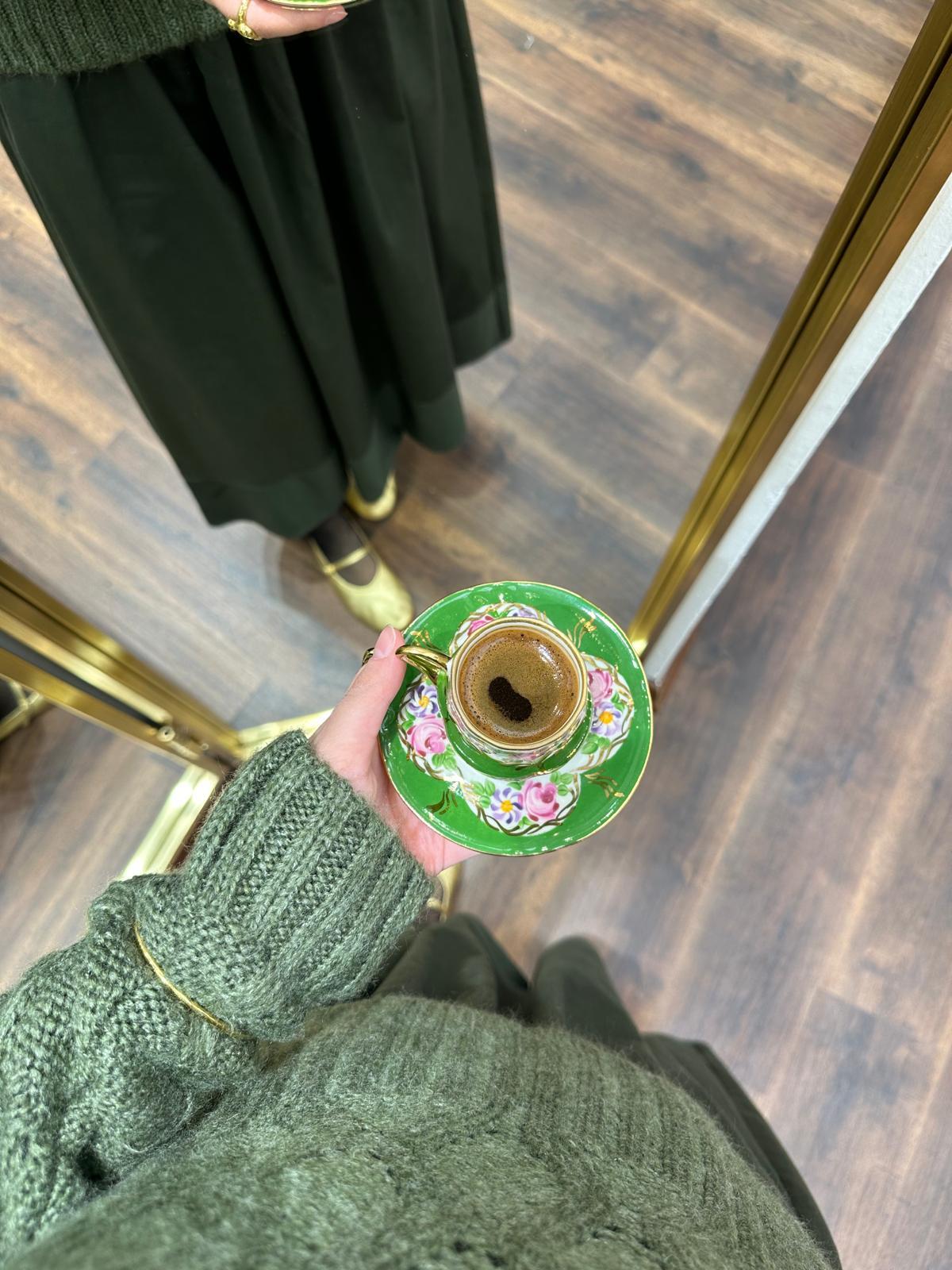 Zincir Örme Yün Triko Kazak Haki