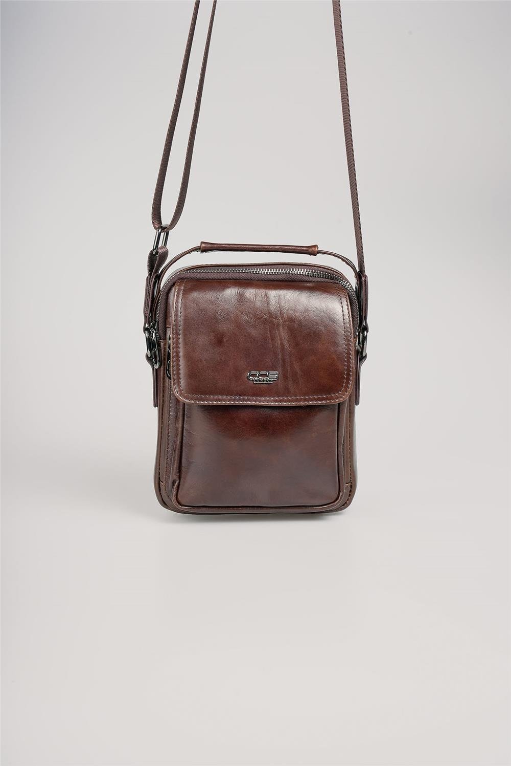 ÇÇÇS 31590 Hakiki Deri Askılı Çanta