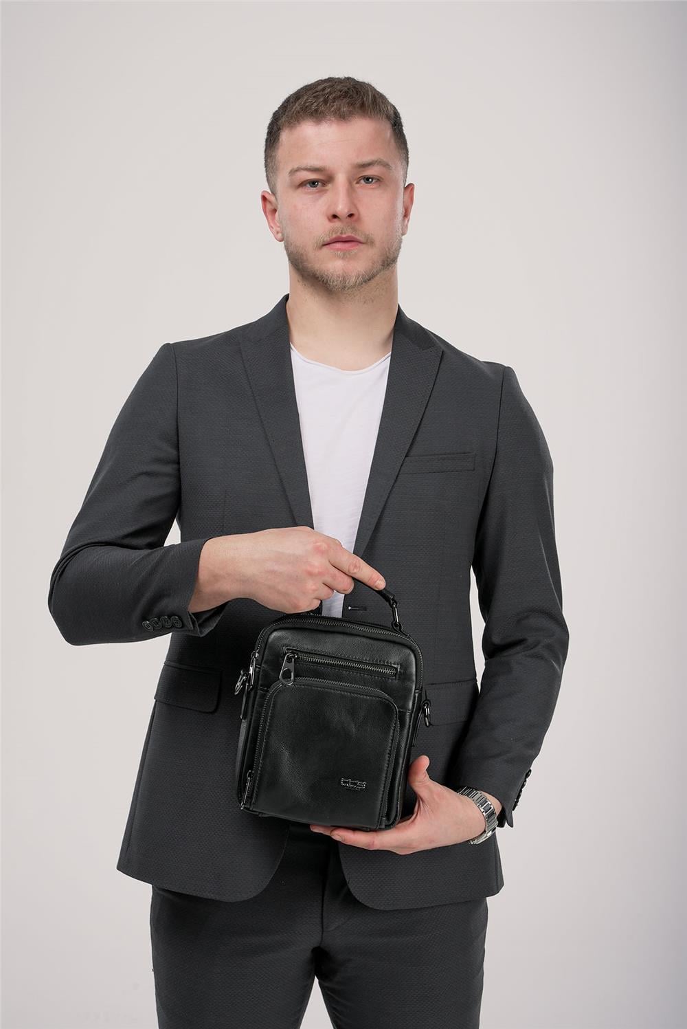 ÇÇS 31593 Hakiki Deri Askılı Çanta