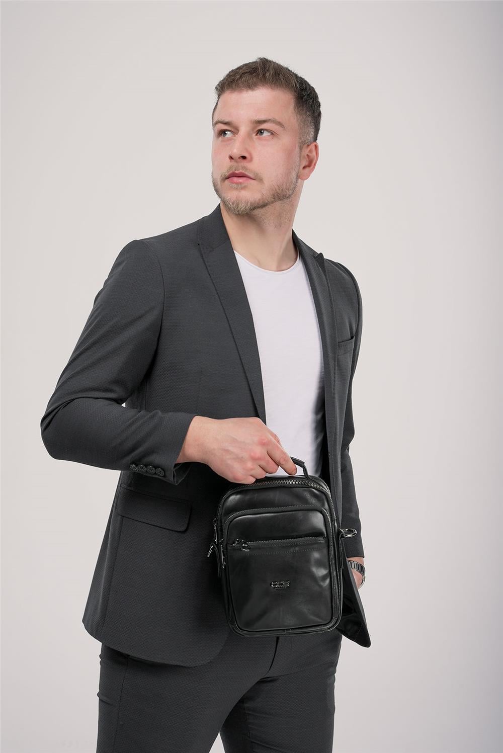 ÇÇS 31596 Hakiki Deri Askılı Çanta