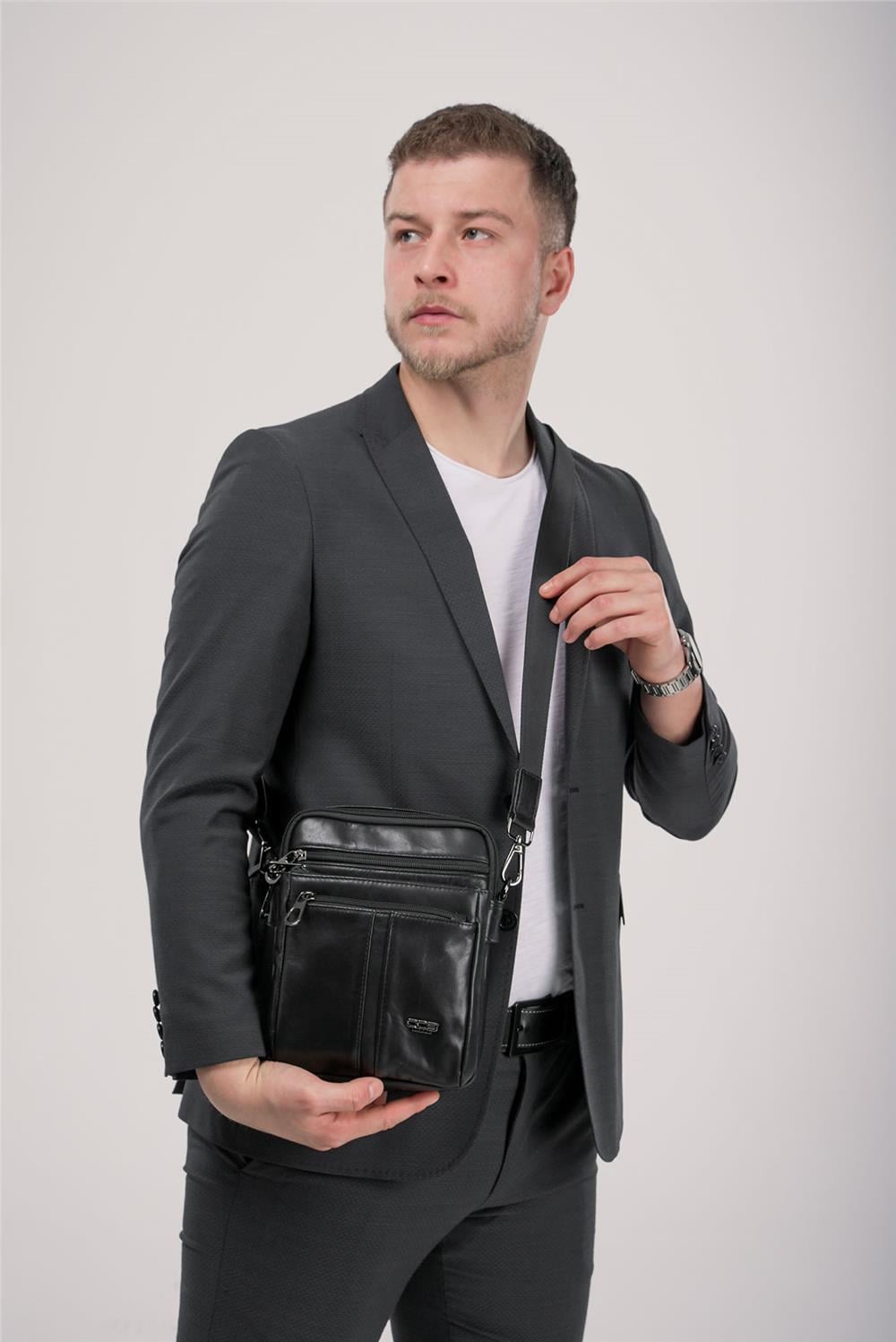 ÇÇS 31608 Hakiki Deri Askılı Çanta