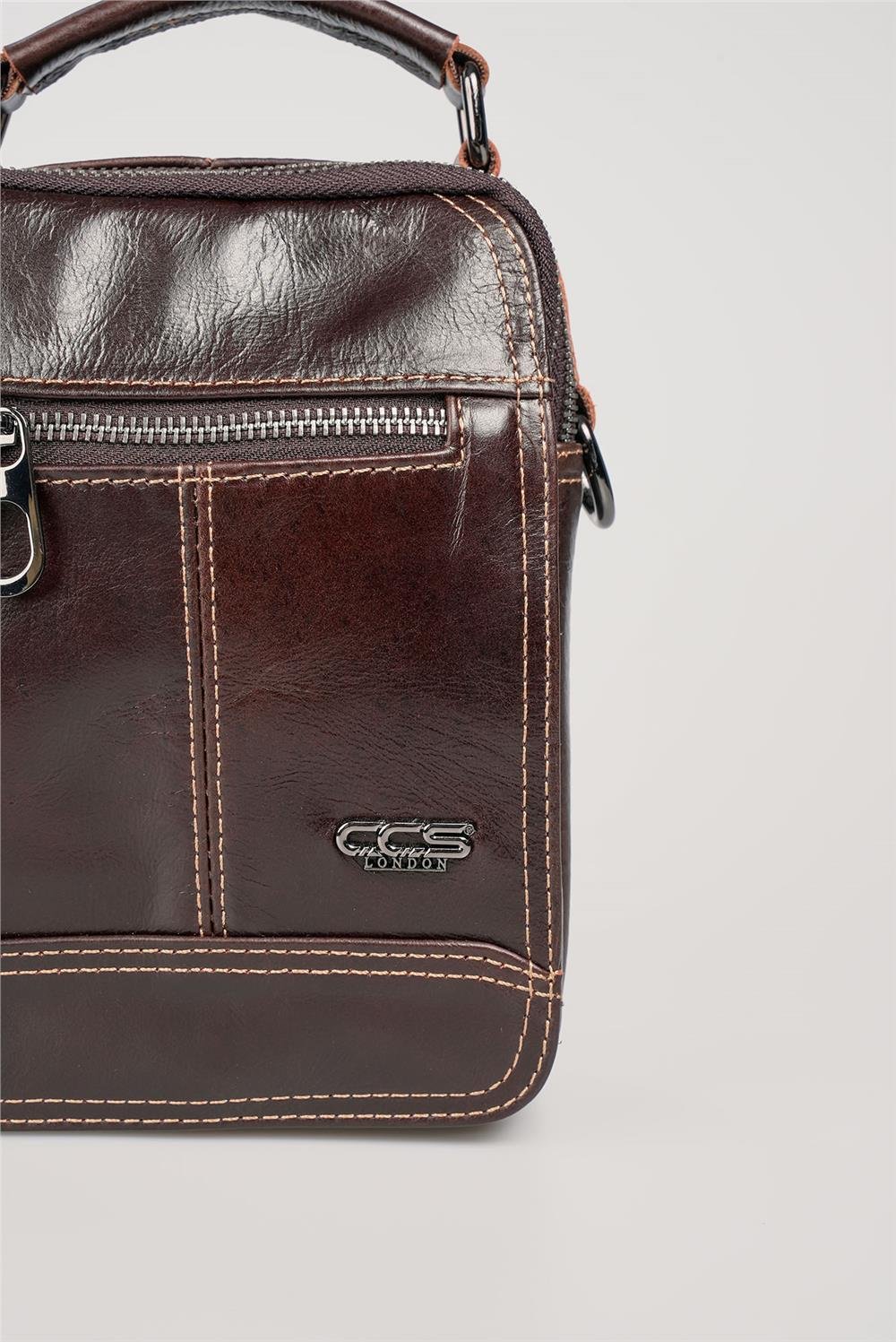 ÇÇS 31609 Hakiki Deri Askılı Çanta