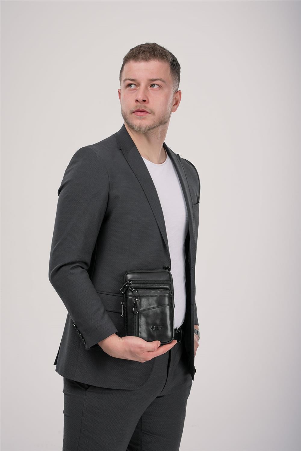 ÇÇS 31613 Hakiki Deri Askılı Çanta