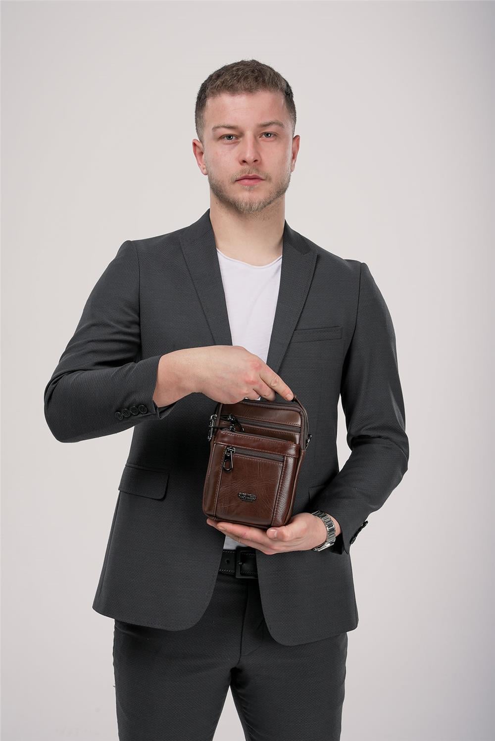 ÇÇS 31616 Hakiki Deri Askılı Çanta