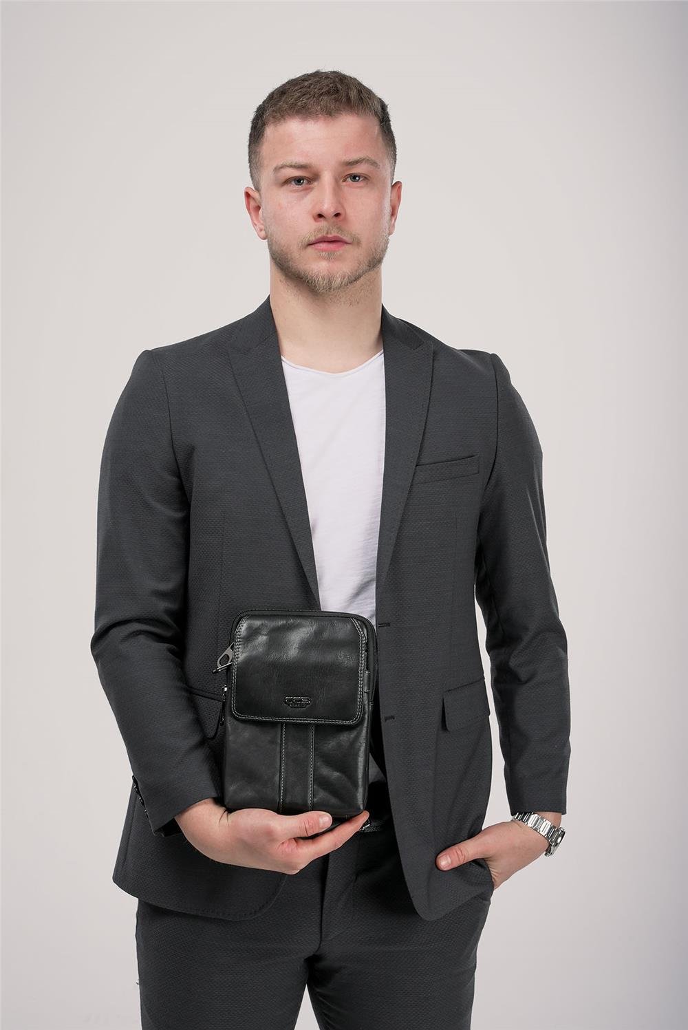 ÇÇS 31617 Hakiki Deri Askılı Çanta
