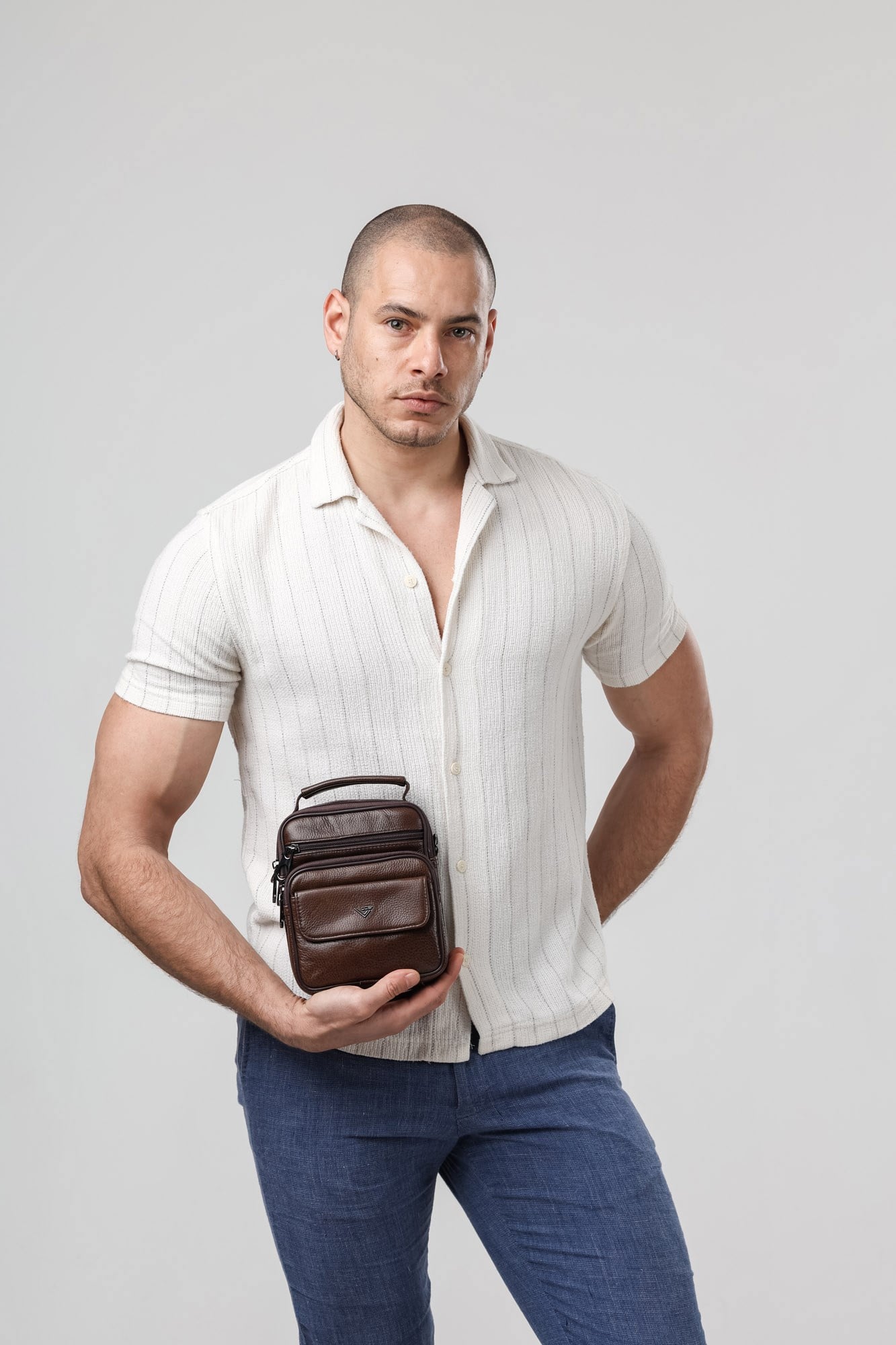 ÇÇS 31621 Hakiki Deri Askılı Çanta