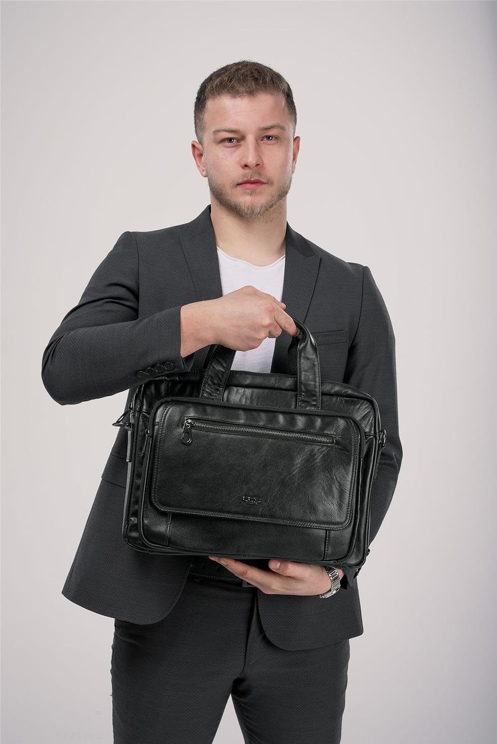 ÇÇS 71473 Hakiki Deri Evrak Çantası