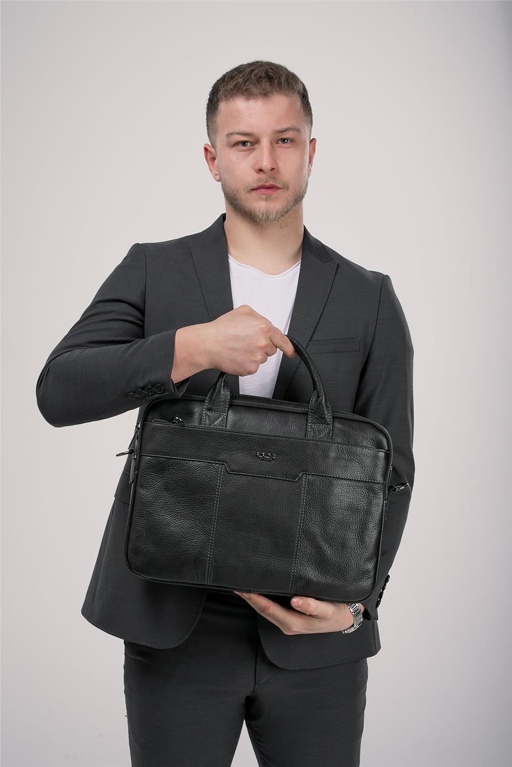 ÇÇS 71475 Hakiki Deri Evrak Çantası