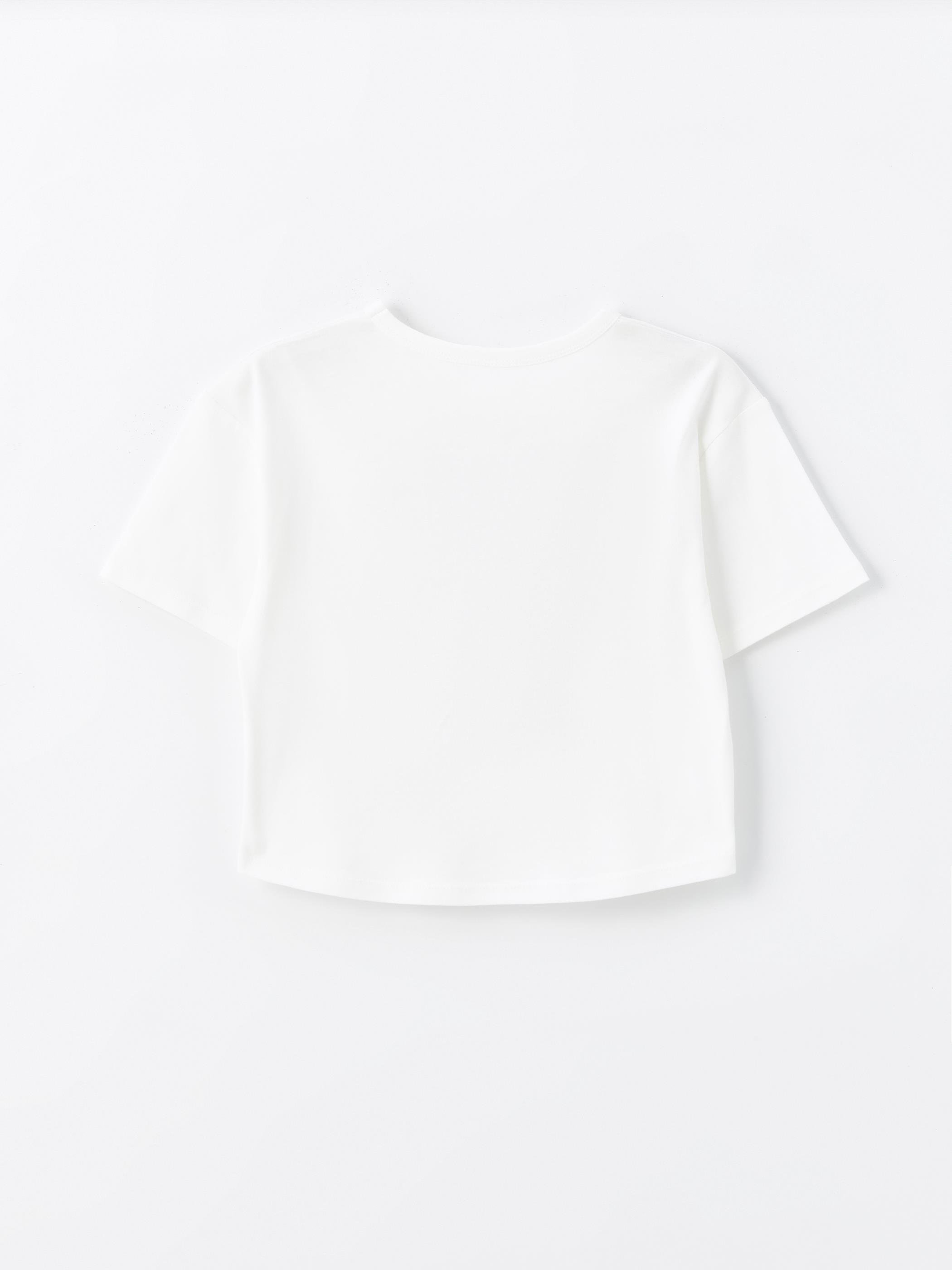Macapa - Örme Baskı Detaylı Tshirt - Ekru Renk