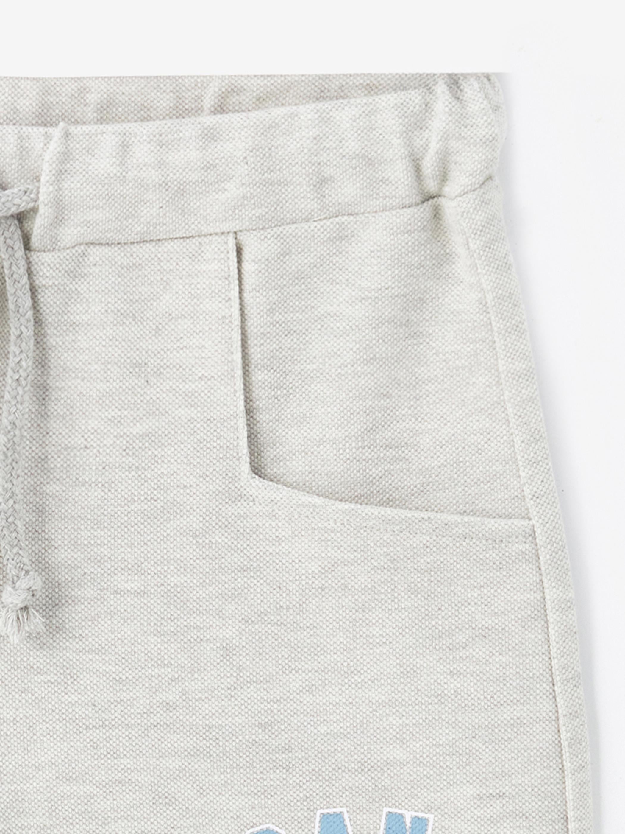 Santos - Örme Baskılı Şort - Gri