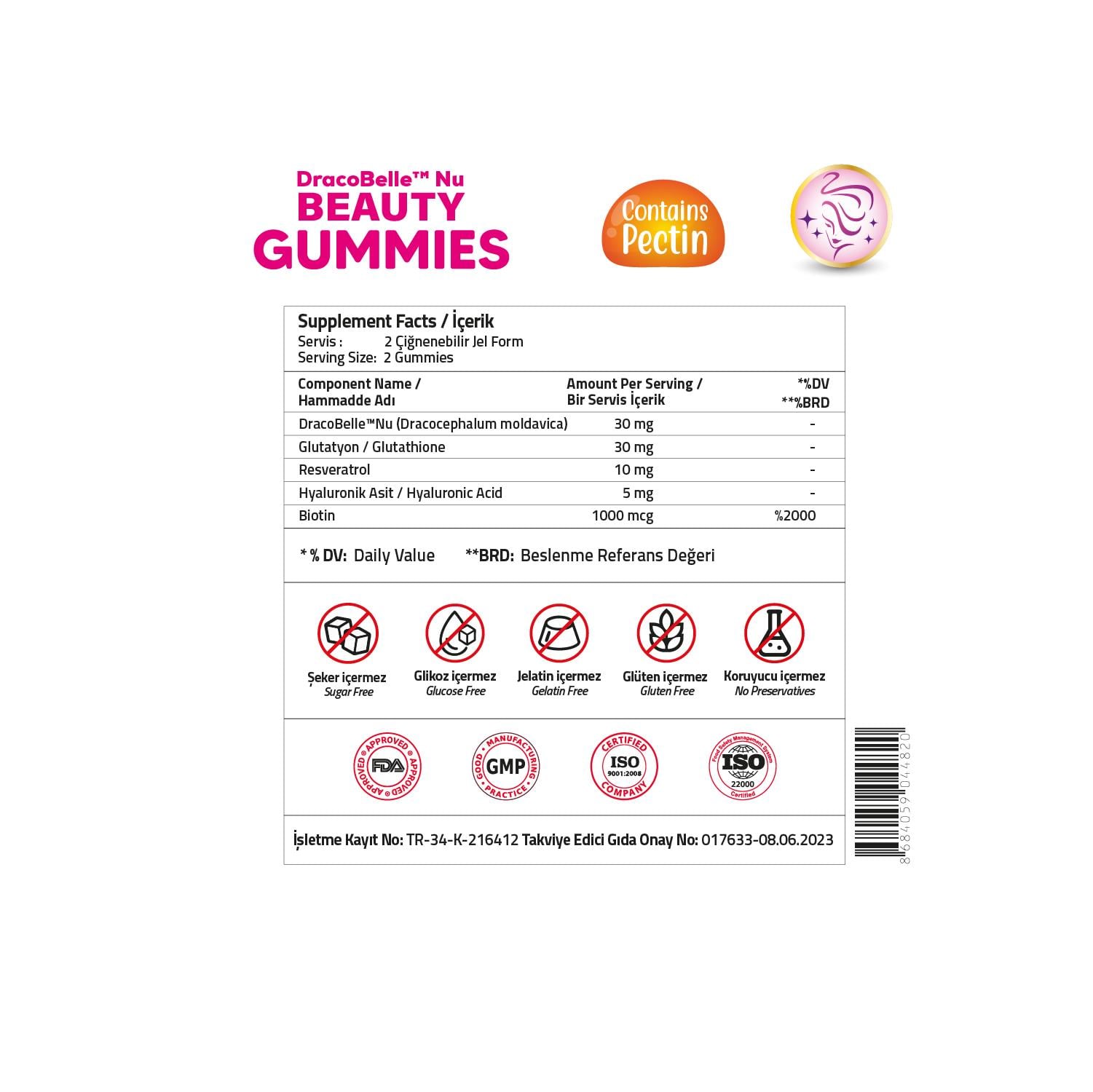 Validus Collagen Boost Dracobelle Nu Beauty 60 Gummies