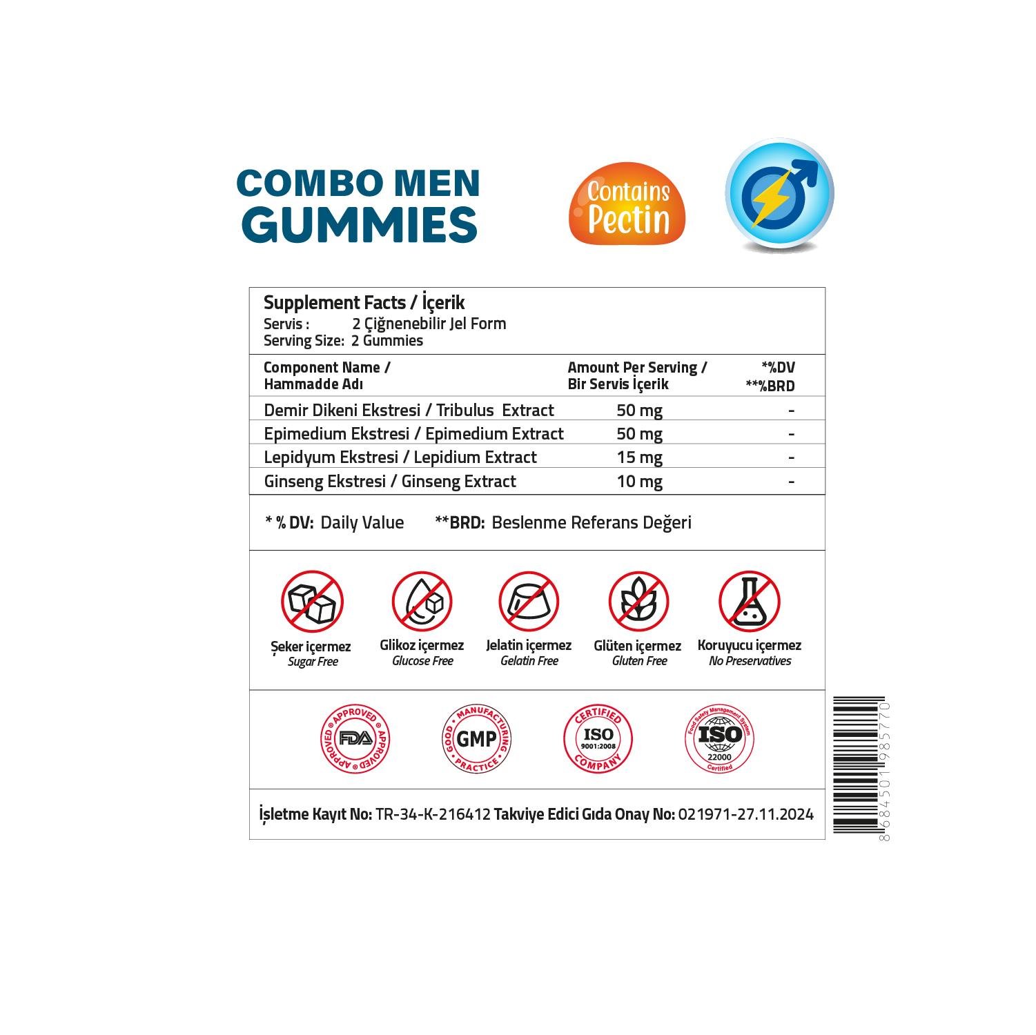 Validus Combo Men 60 Gummies