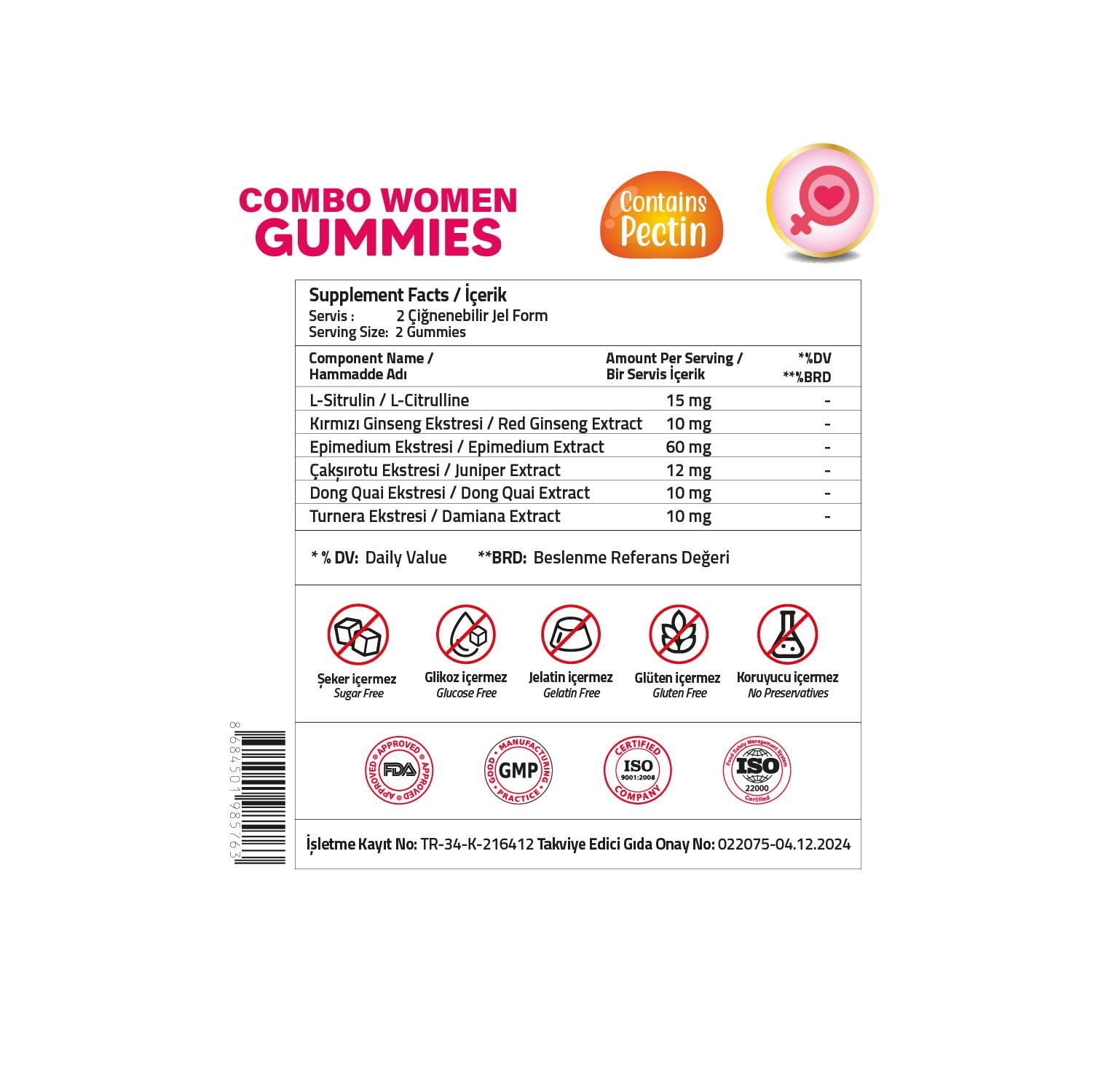 Validus Combo Women 60 Gummies