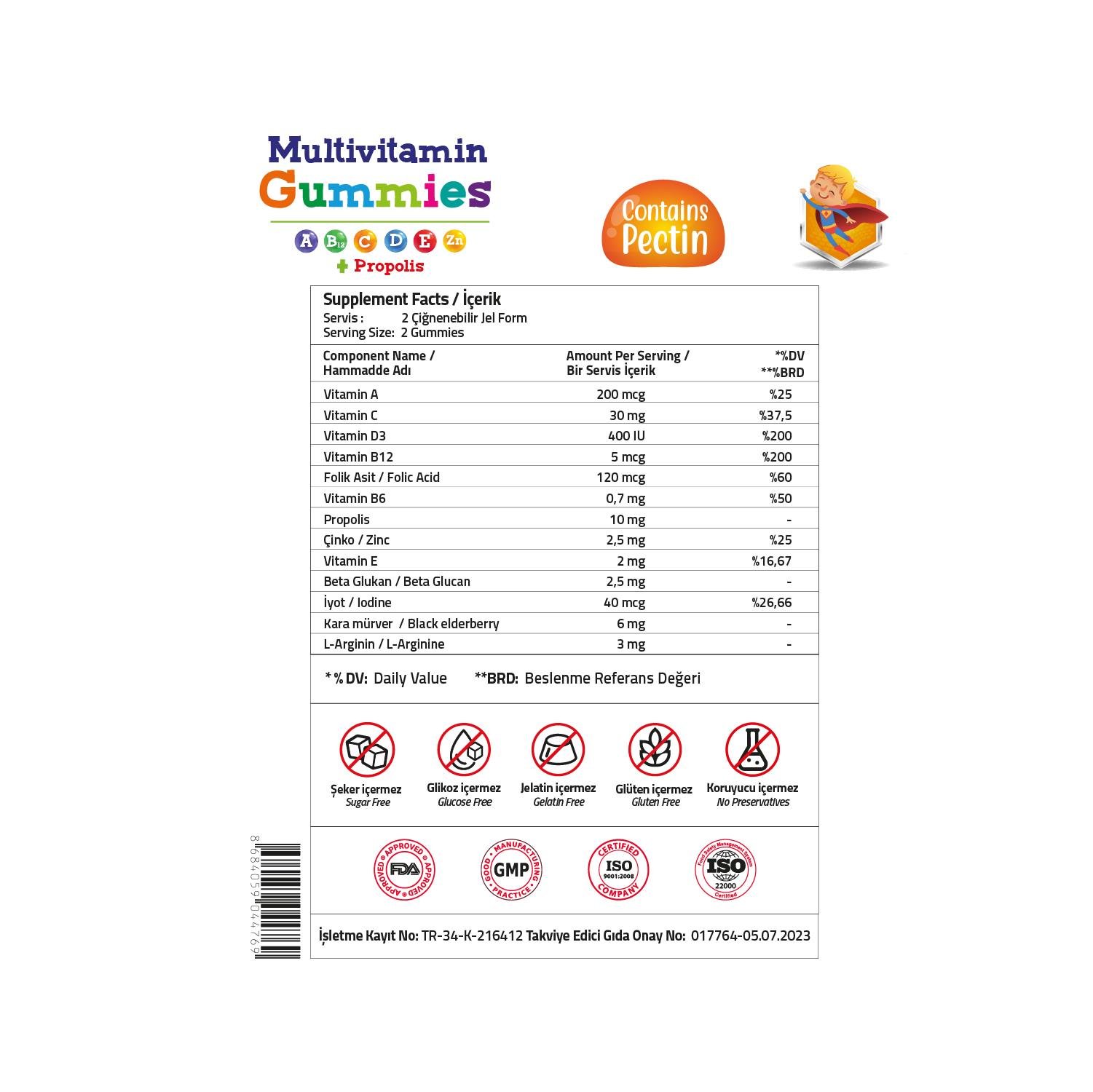 Validus Kids Multivitamin 60 Gummies