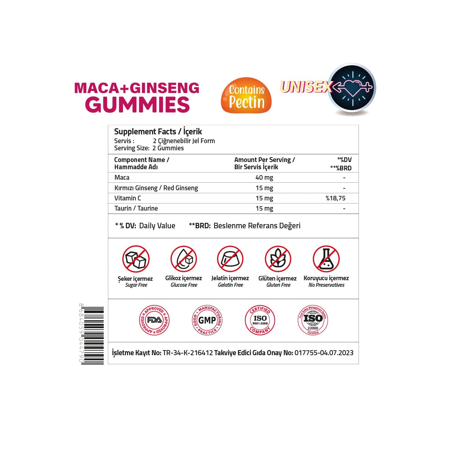 Validus Performance Maca + Ginseng 60 Gummies