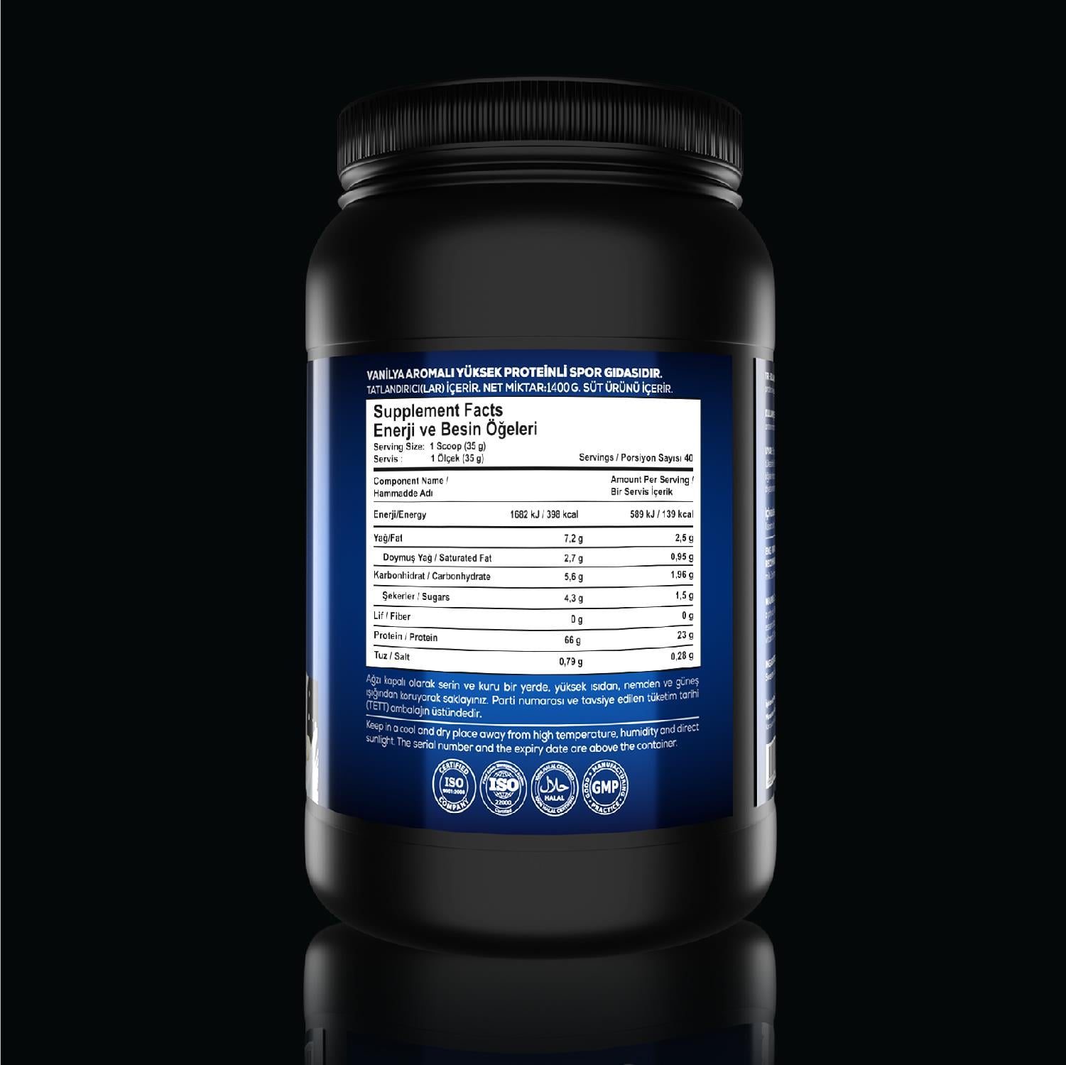 Whey Protein Complex 1400 Gr Vanilya Aromalı
