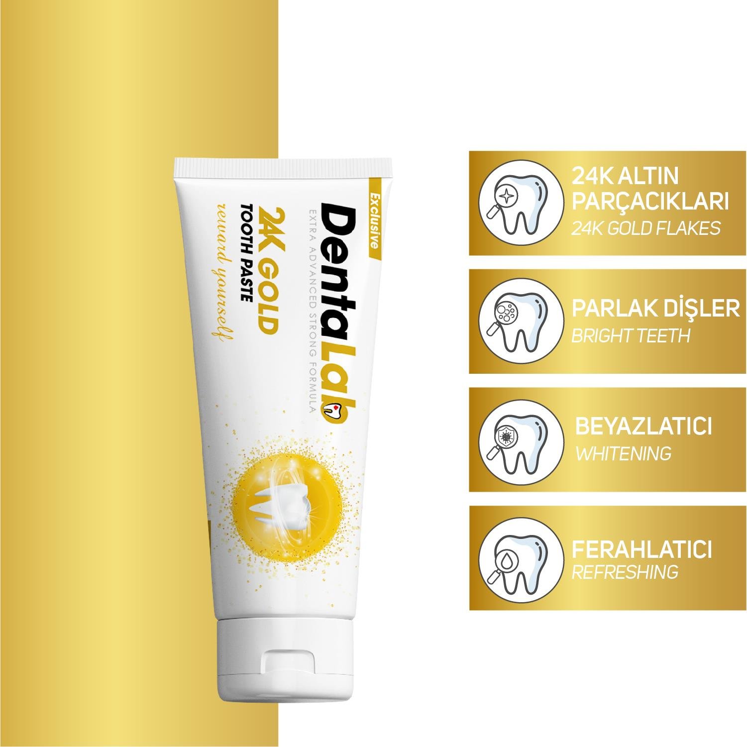 Dentalab 24k Altın Parçacıklar Içeren Diş Macunu 75 G